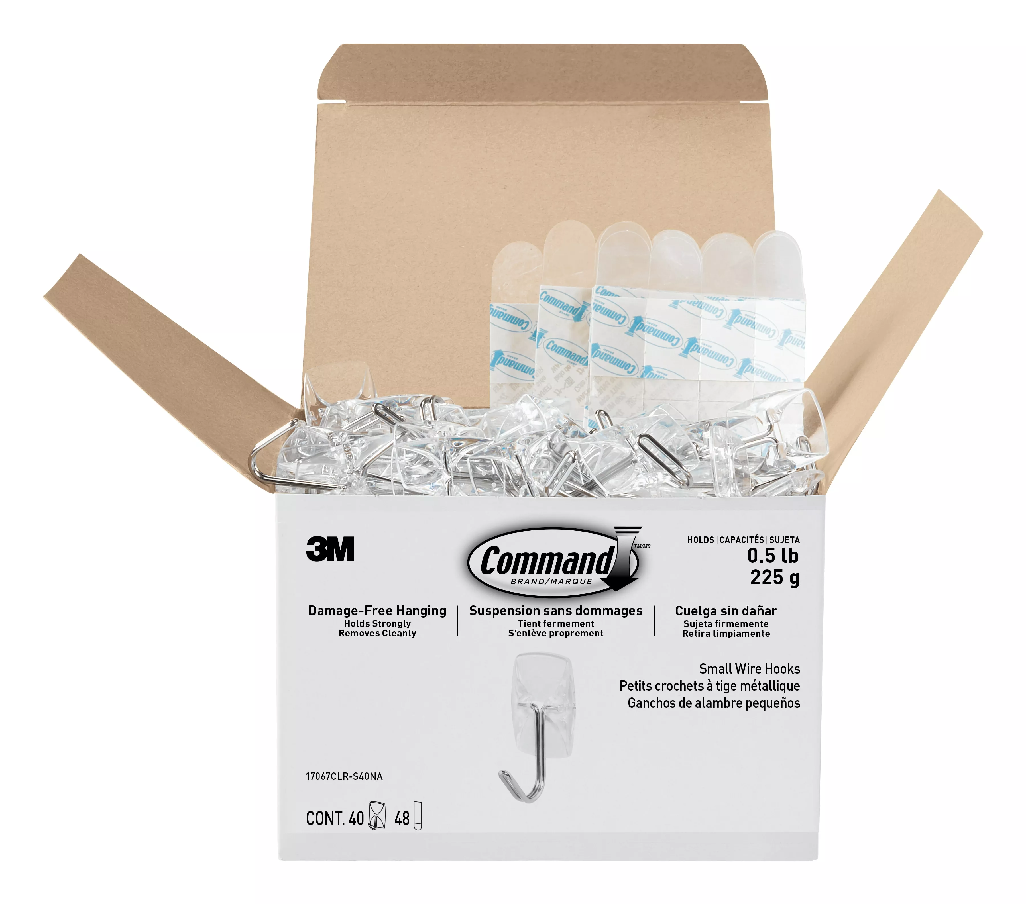 SKU 7100203901 | Command™ Clear Small Wire Hook 17067CLR-S40NA