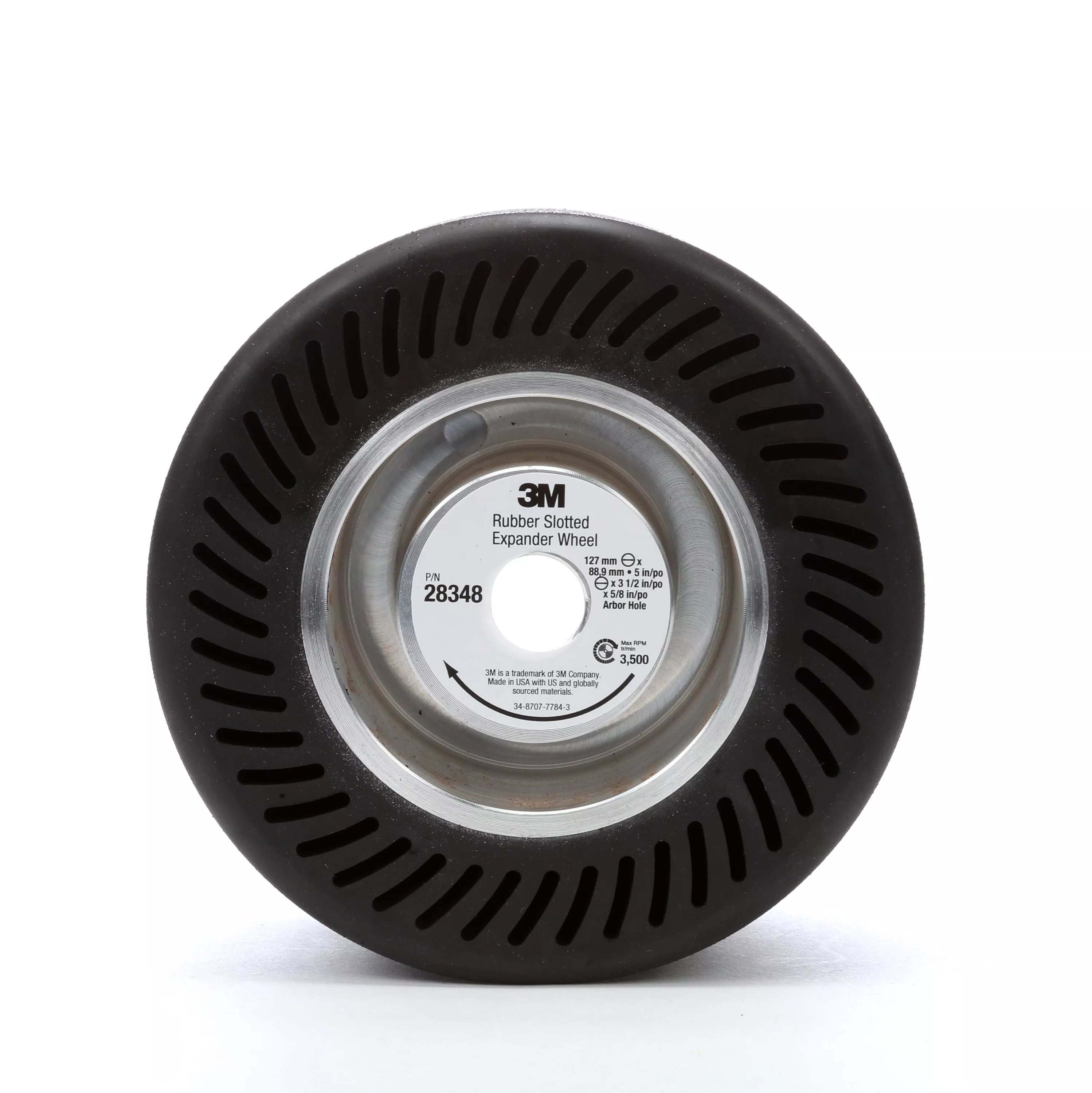 Product Number 28348 | 3M™ Rubber Slotted Expander Wheel 28348
