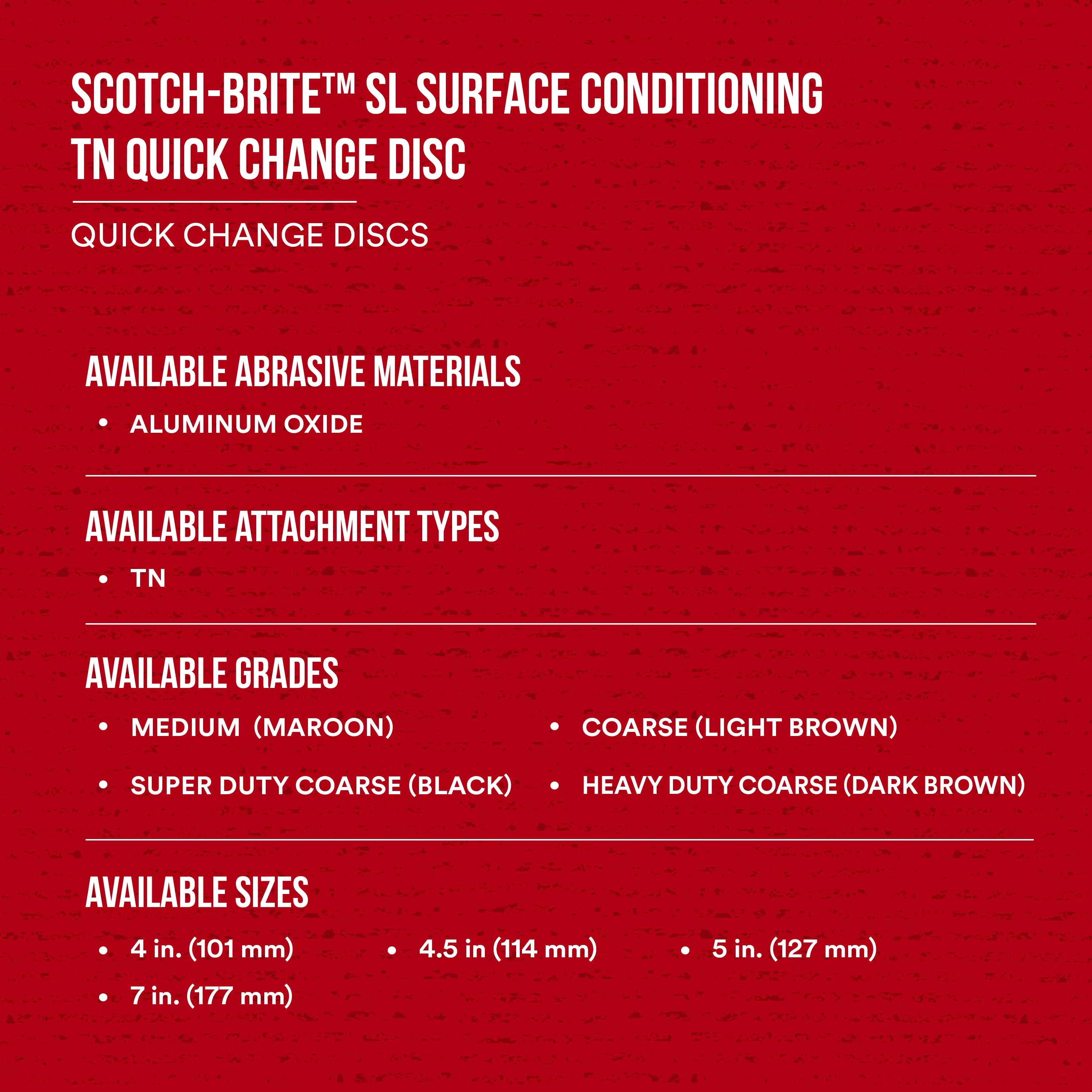 SKU 7100189746 | Scotch-Brite™ SL Surface Conditioning TN Quick Change Disc