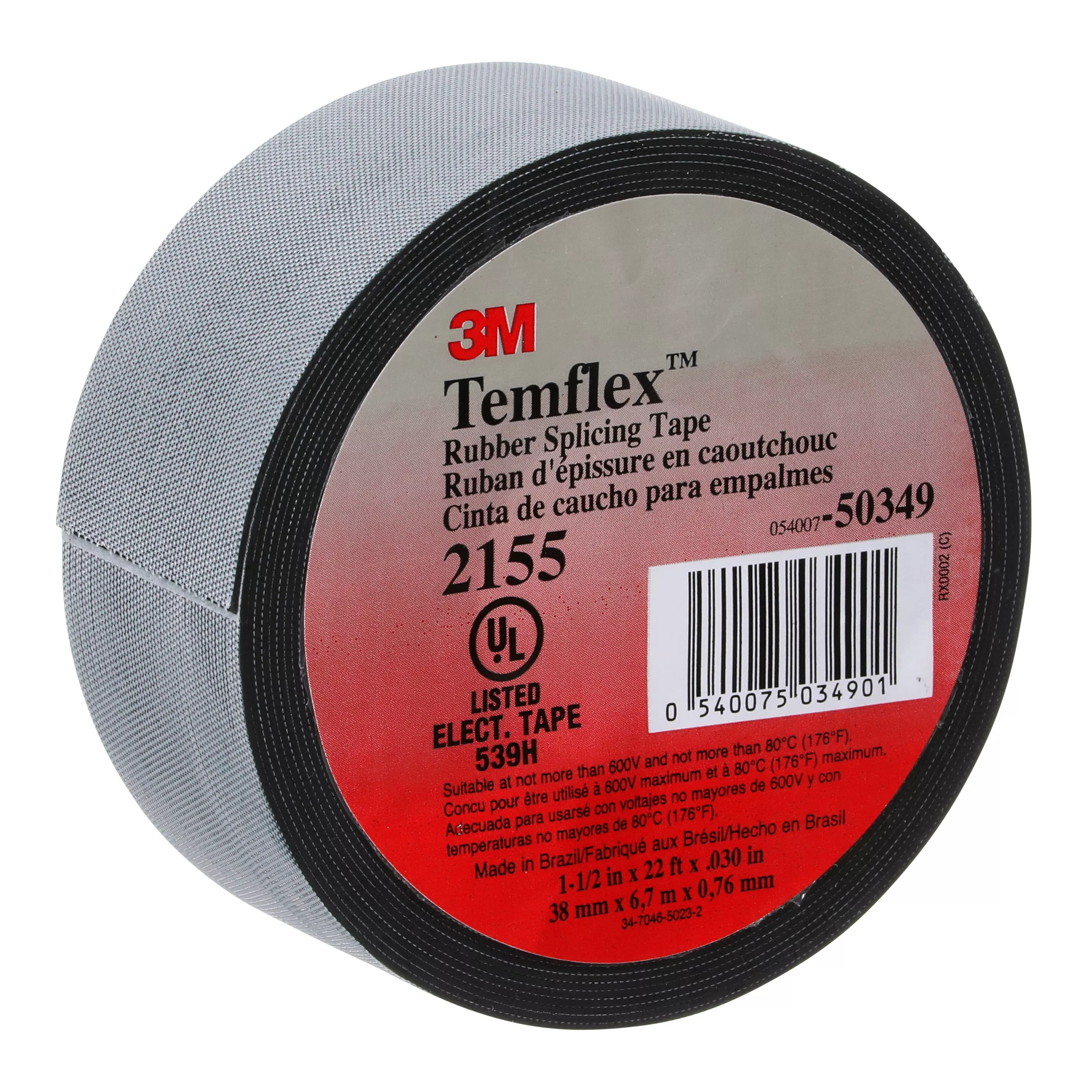 SKU 7000090115 | 3M™ Temflex™ Rubber Splicing Tape 2155