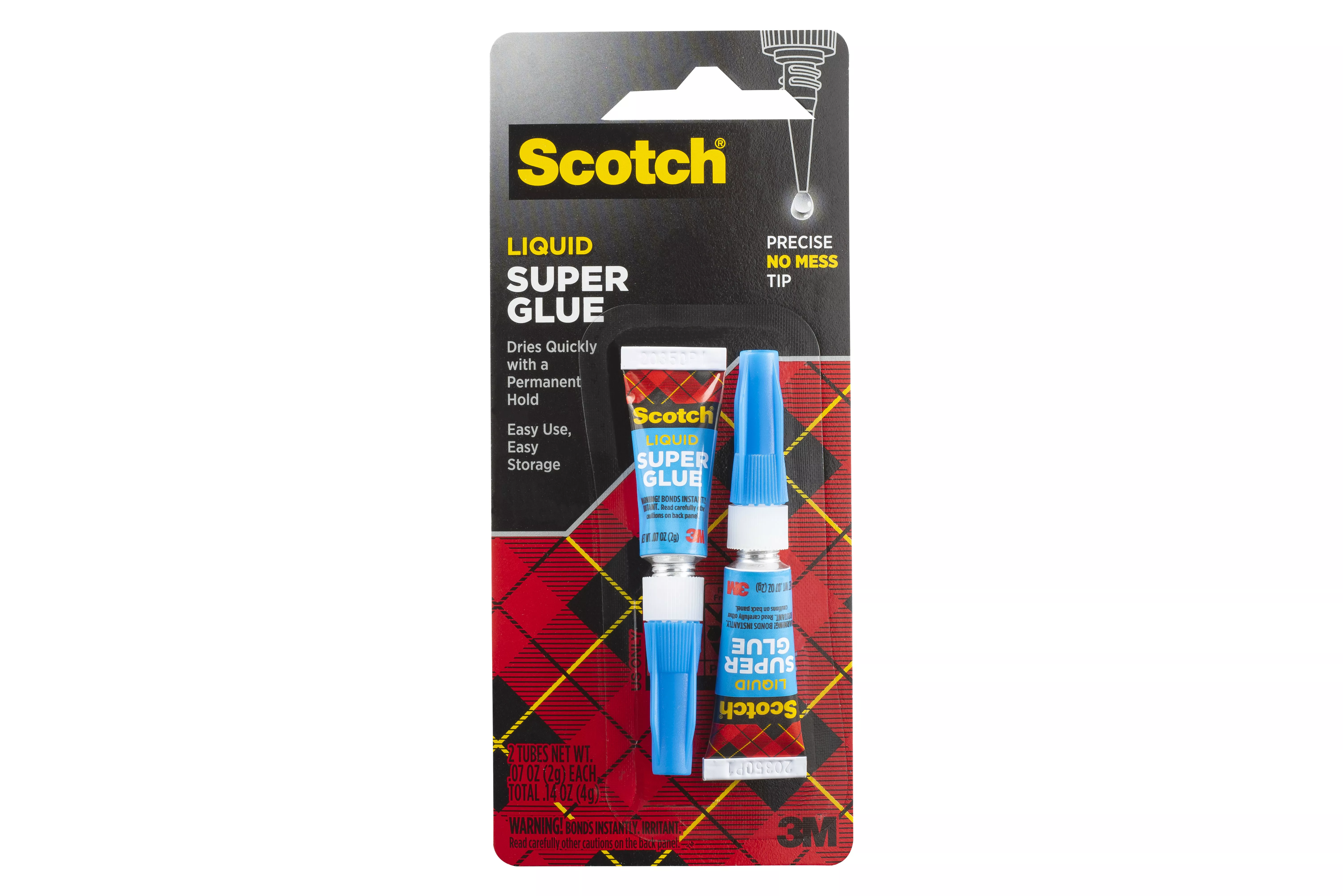 Scotch® Super Glue Liquid AD117, .07 oz, 2-Pack