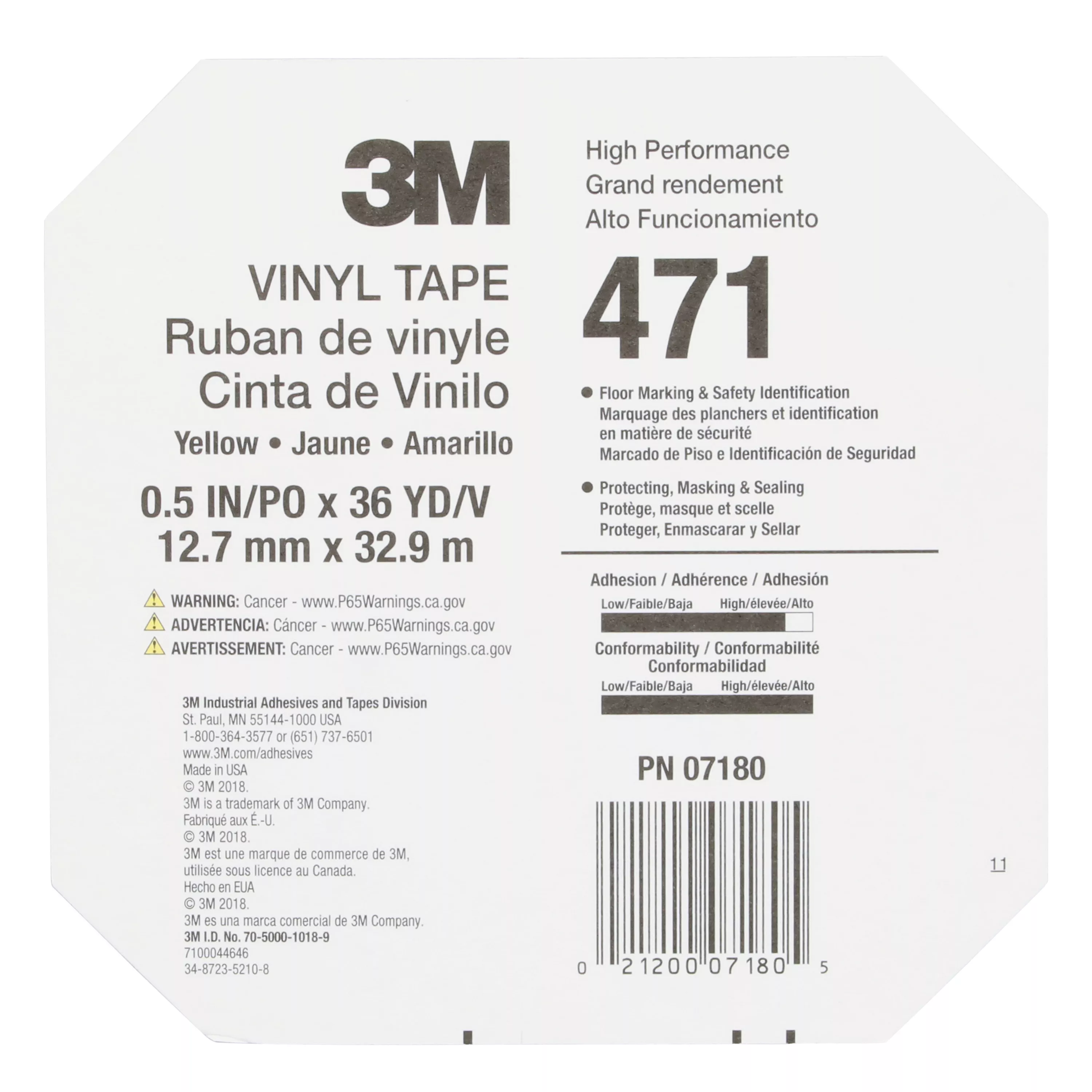 SKU 7010389792 | 3M™ Vinyl Tape 471