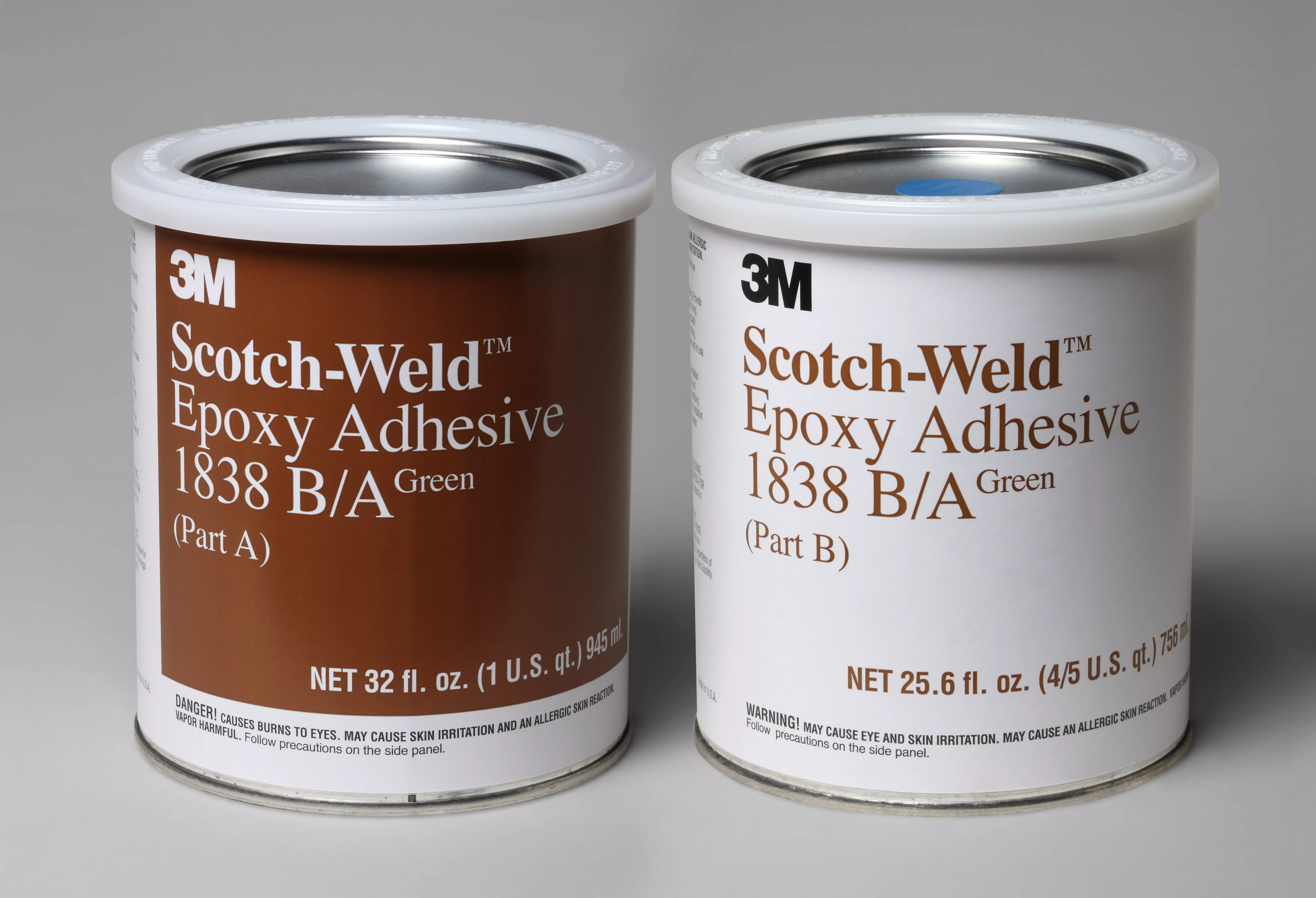 3M™ Scotch-Weld™ Epoxy Adhesive 1838, Green, Part B/A, 1.8 Quart, 6 Kit/Case