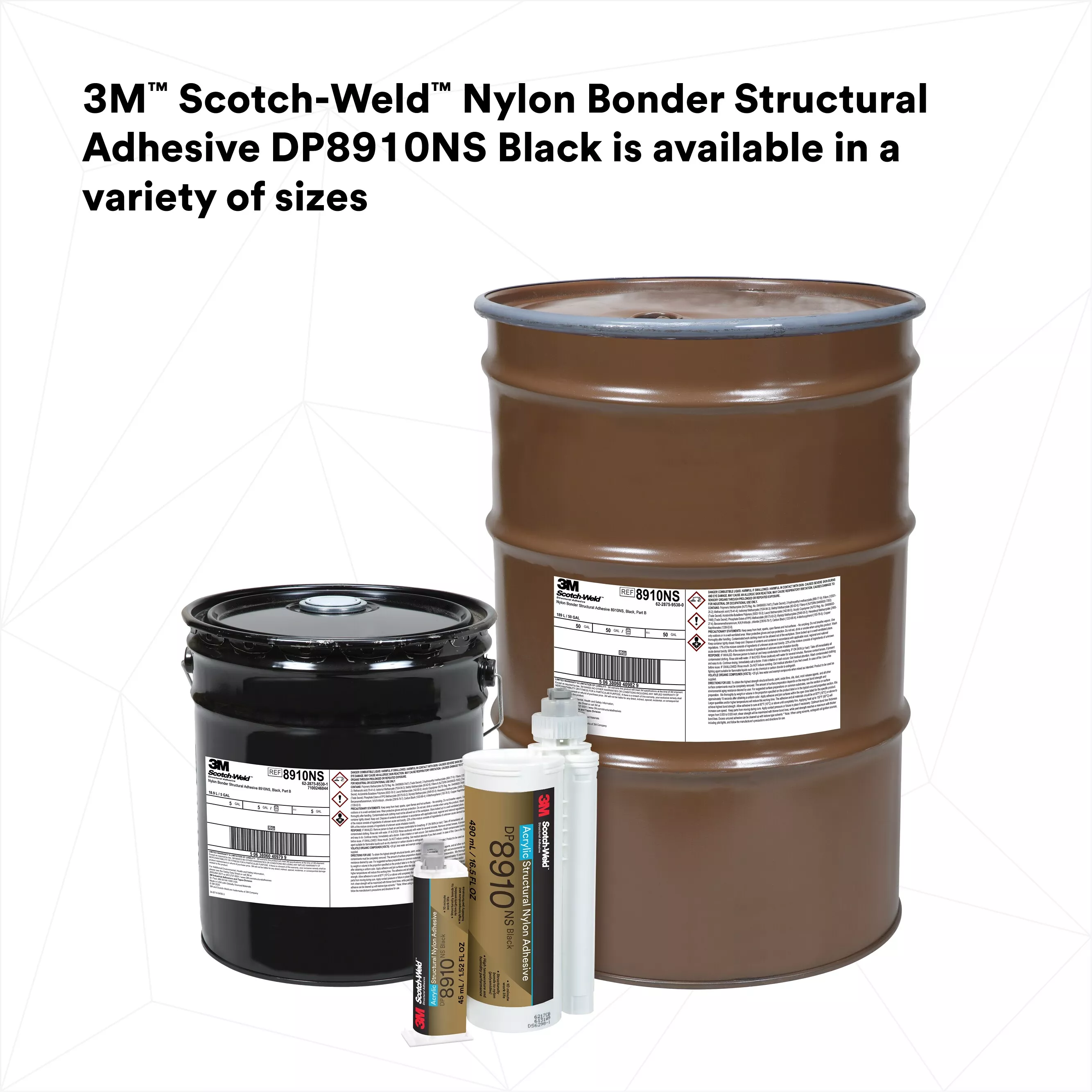 SKU 7100246043 | 3M™ Scotch-Weld™ Nylon Bonder Structural Adhesive DP8910NS