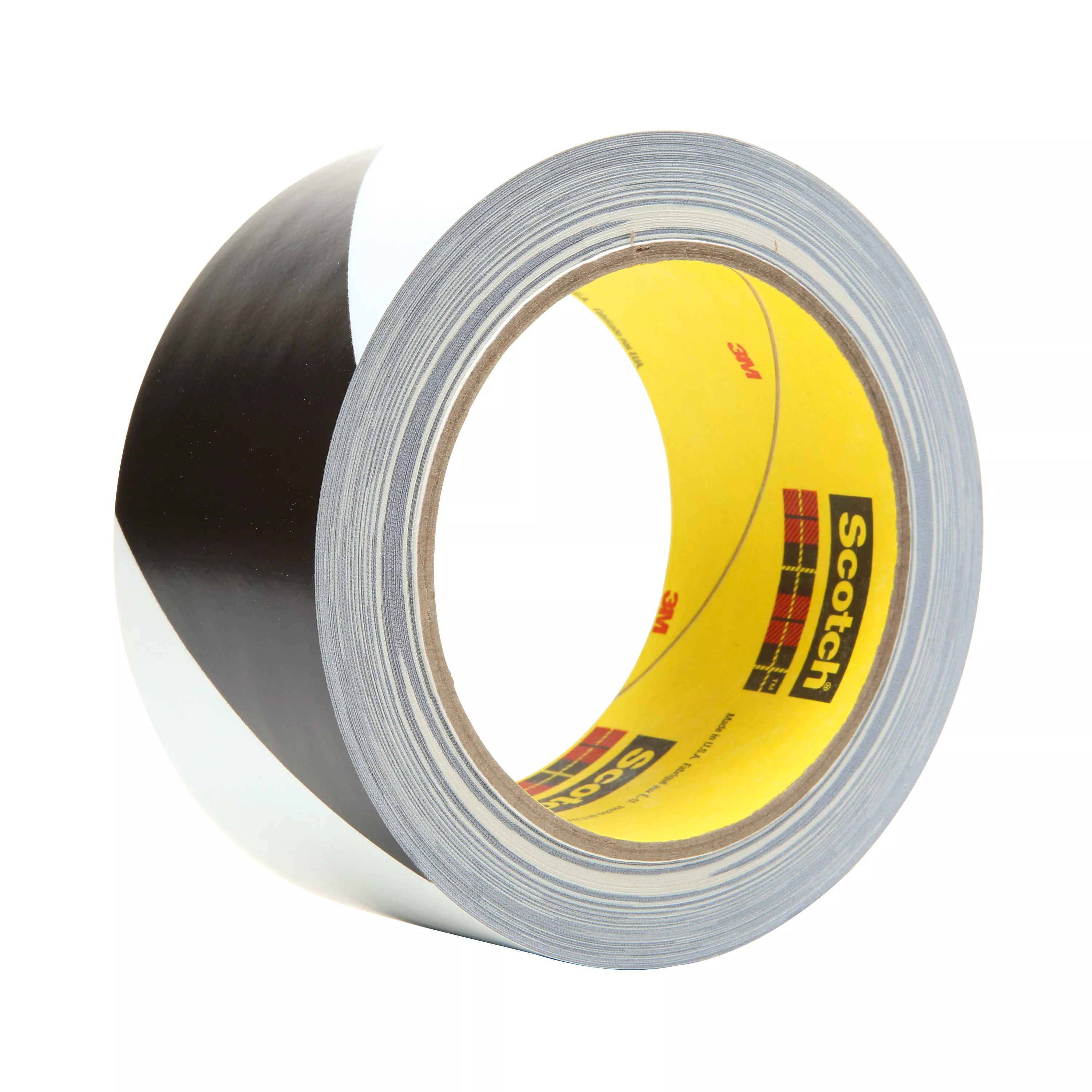 3M™ Safety Stripe Vinyl Tape 5700, Black/White, 2 in x 36 yd, 5.4 mil, 24 Roll/Case