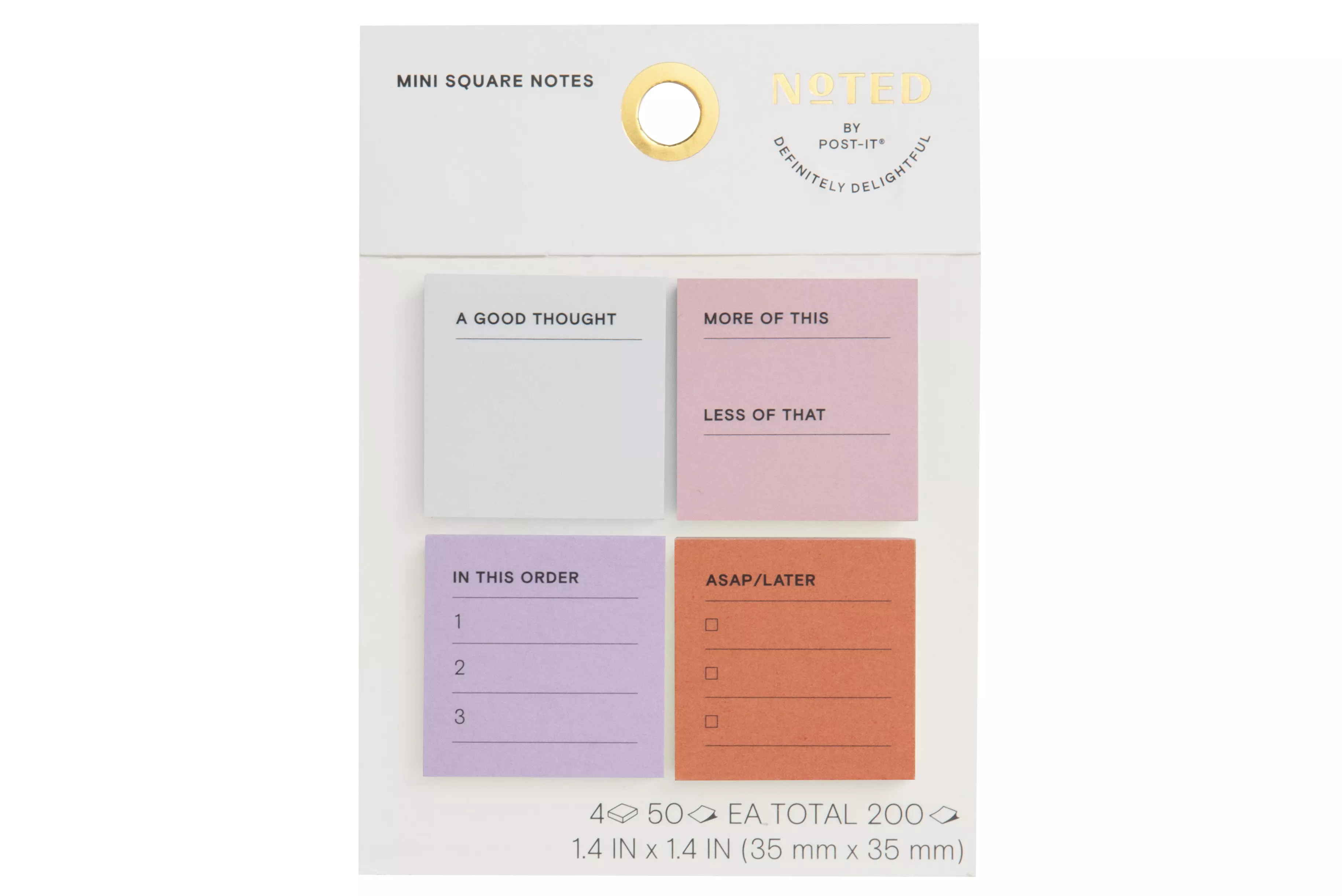 Post-it® Mini Notes NTD6-MINI-2, 1.4 in x 1.4 in (35 mm x 35 mm)