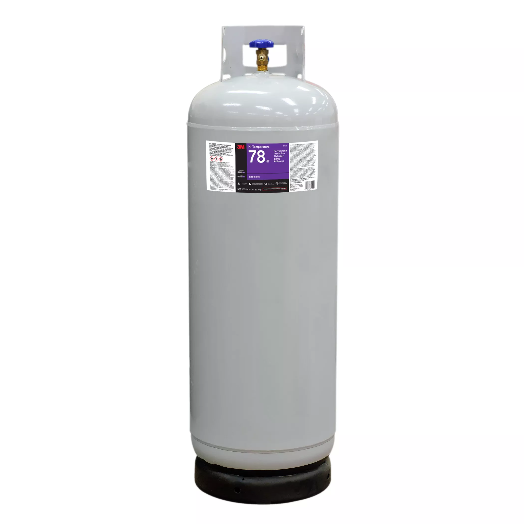 3M™ Hi-Temperature Polystyrene Insulation 78, HT Spray Adhesive, Blue,
Intermediate (Net Wt 138.6 lb), 1 Each/Cylinder