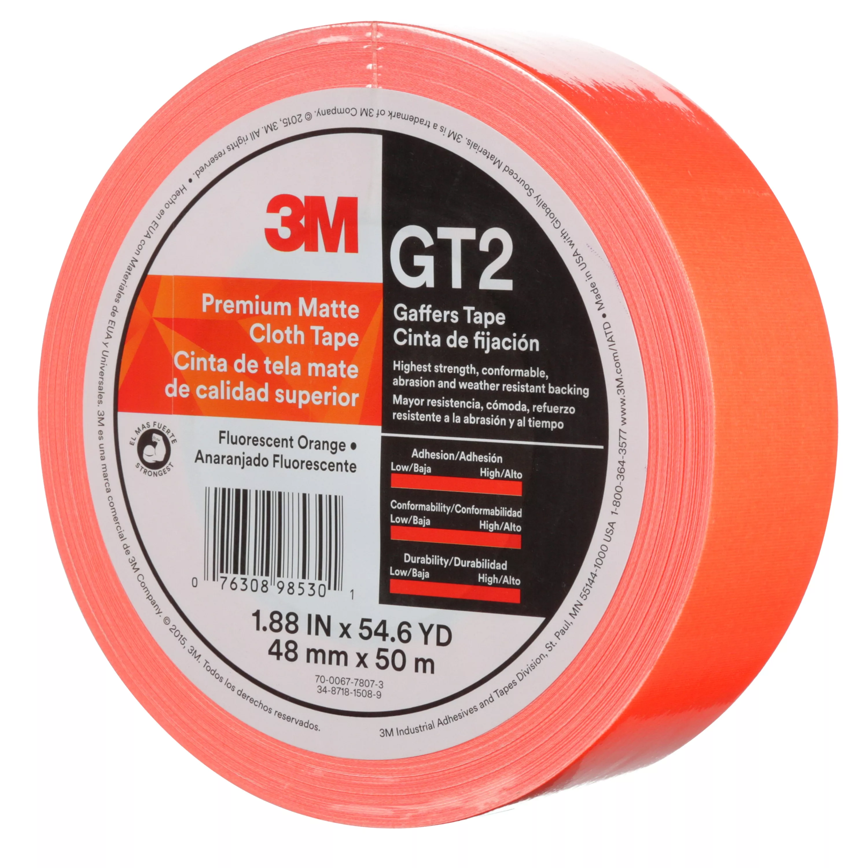 Product Number GT2 | 3M™ Premium Matte Cloth (Gaffers) Tape GT2