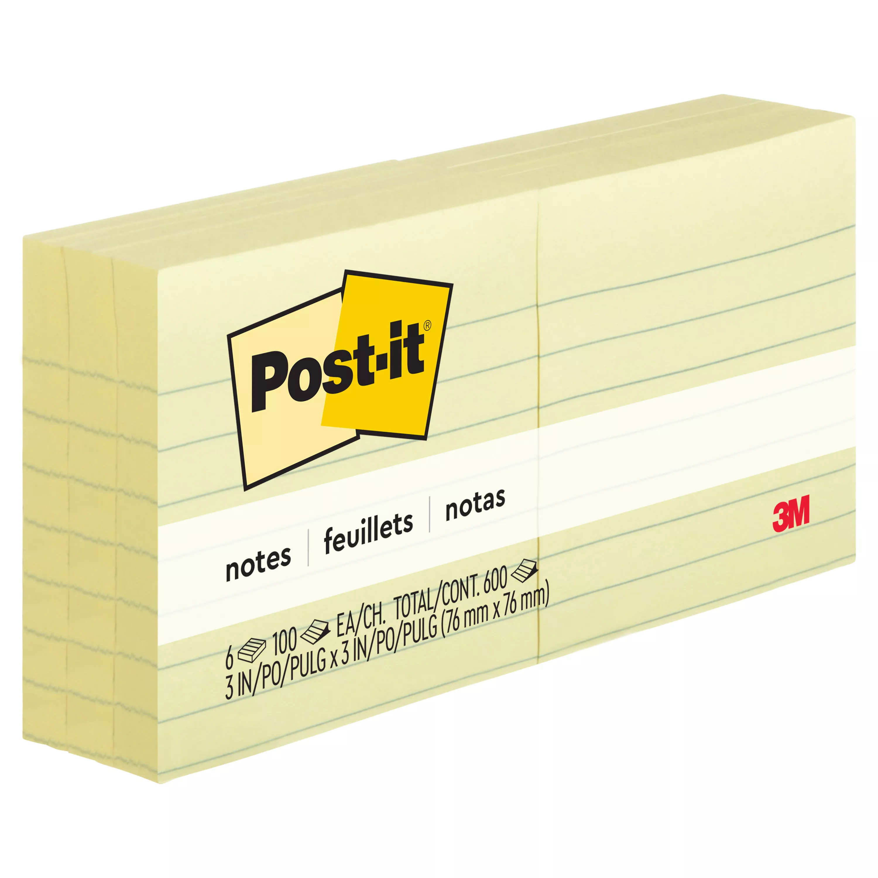 Post-it® Notes 630-6PK, 3 in x 3 in (76 mm x 76 mm)