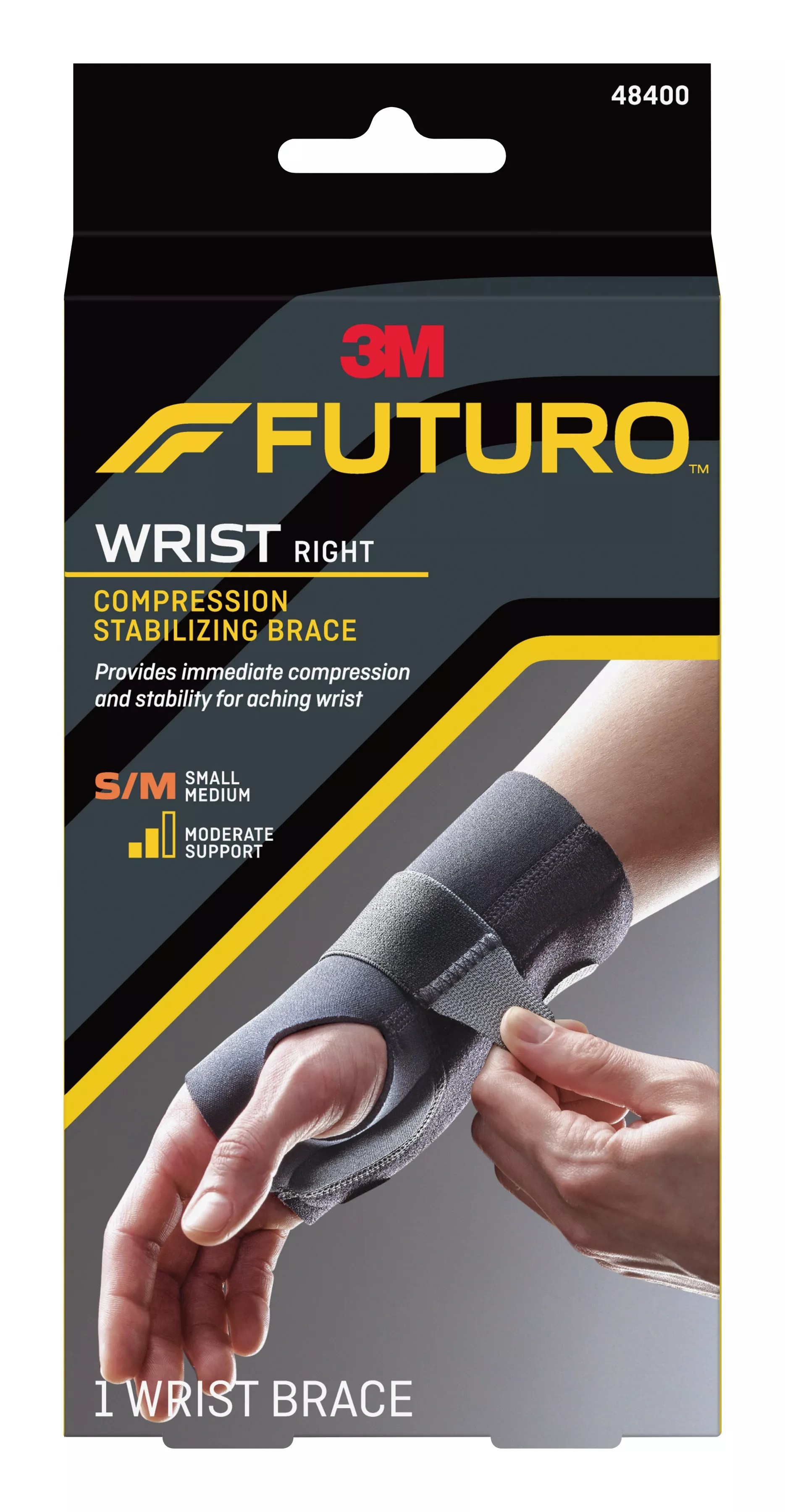 FUTURO™ Compression Stabilizing Wrist Brace, 48400ENR, Right Hand,
Small/Medium