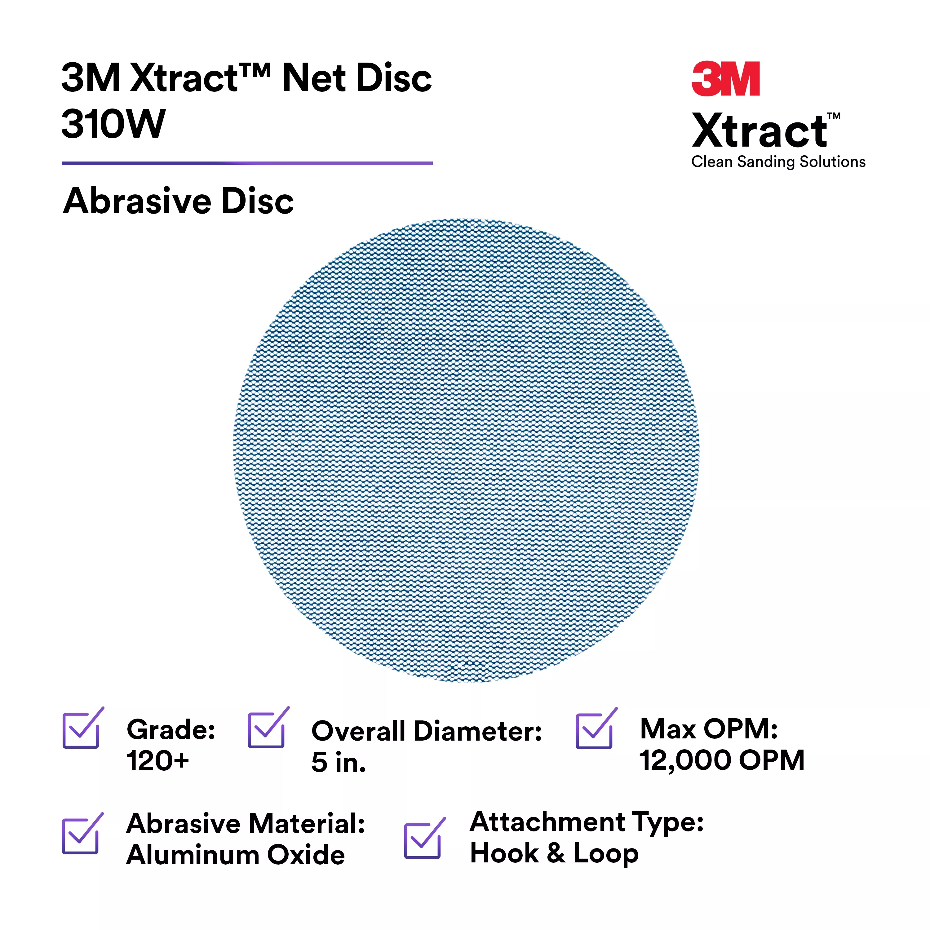 Product Number 310W | 3M Xtract™ Net Disc 310W