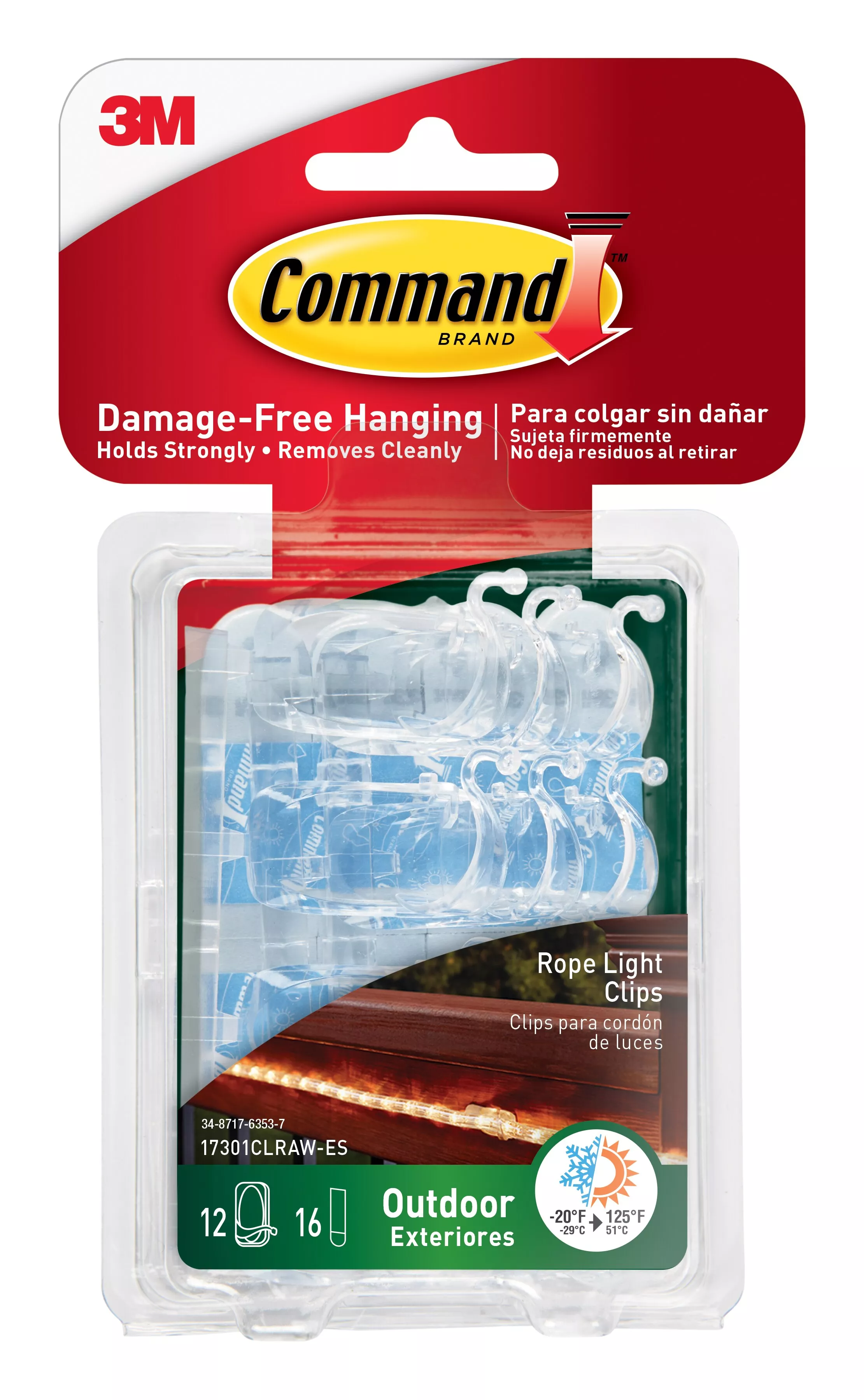 Command™ Outdoor Rope Light Clips 17301CLRAW-ES
