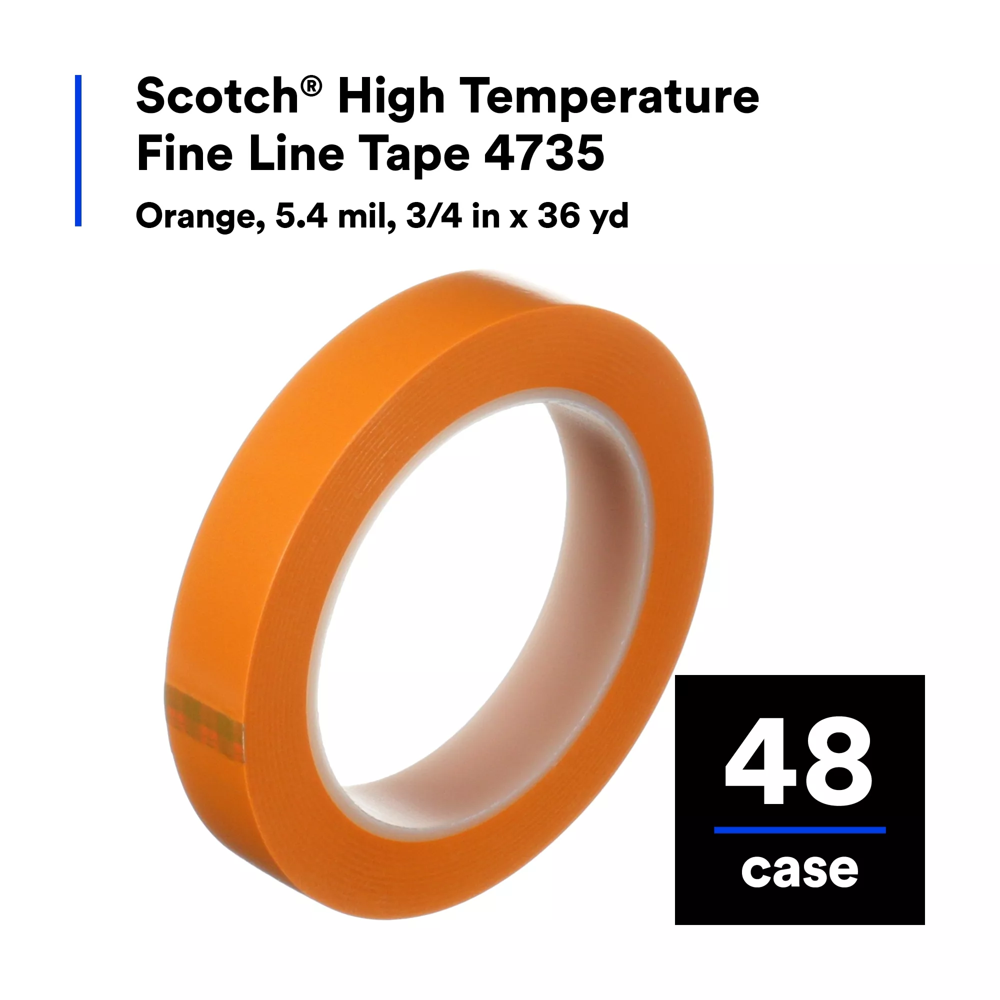 SKU 7000048652 | Scotch® High Temperature Fine Line Tape 4735