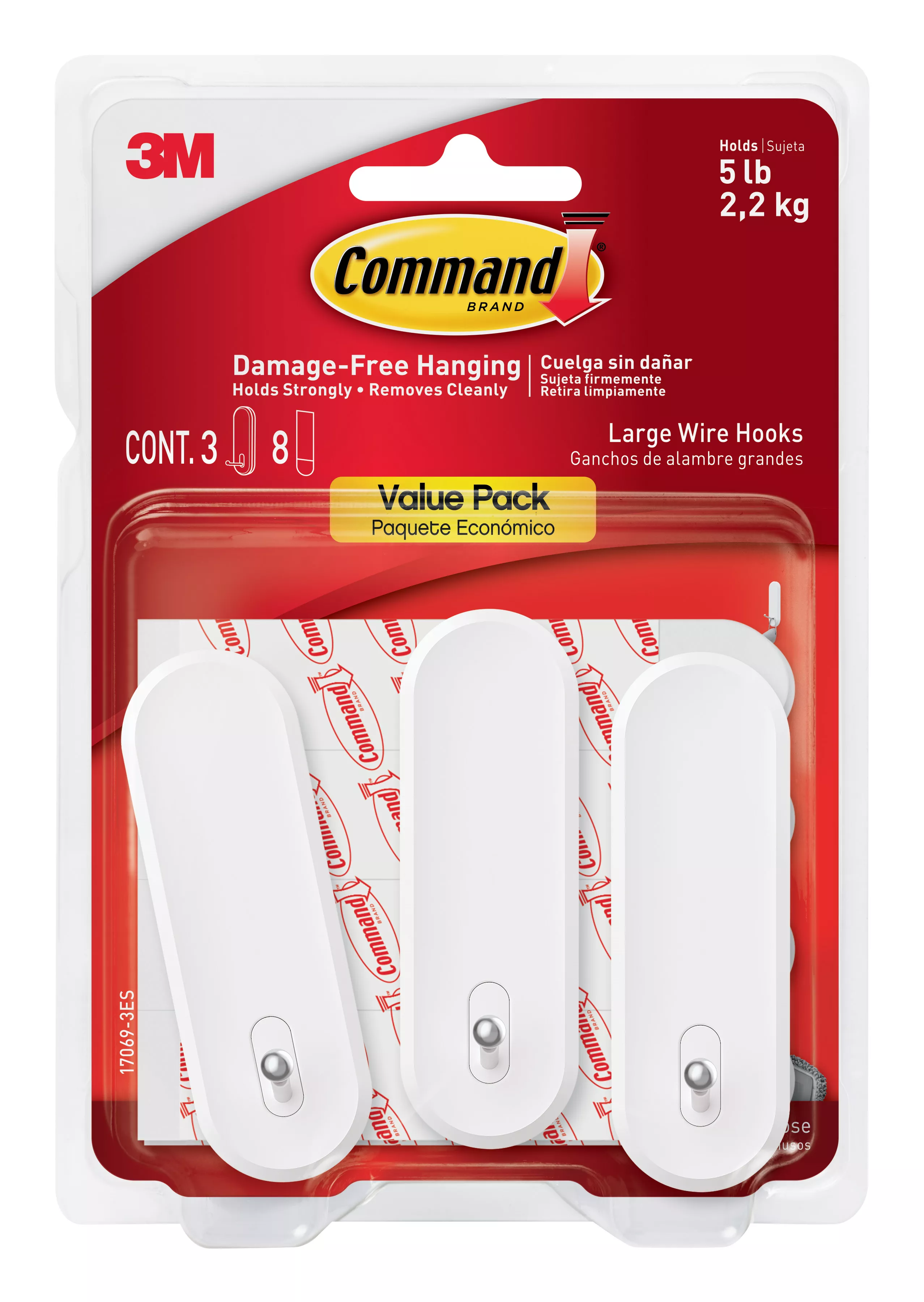 SKU 7100263174 | Command™ Large Wire Hook 3pk 17069-3ES