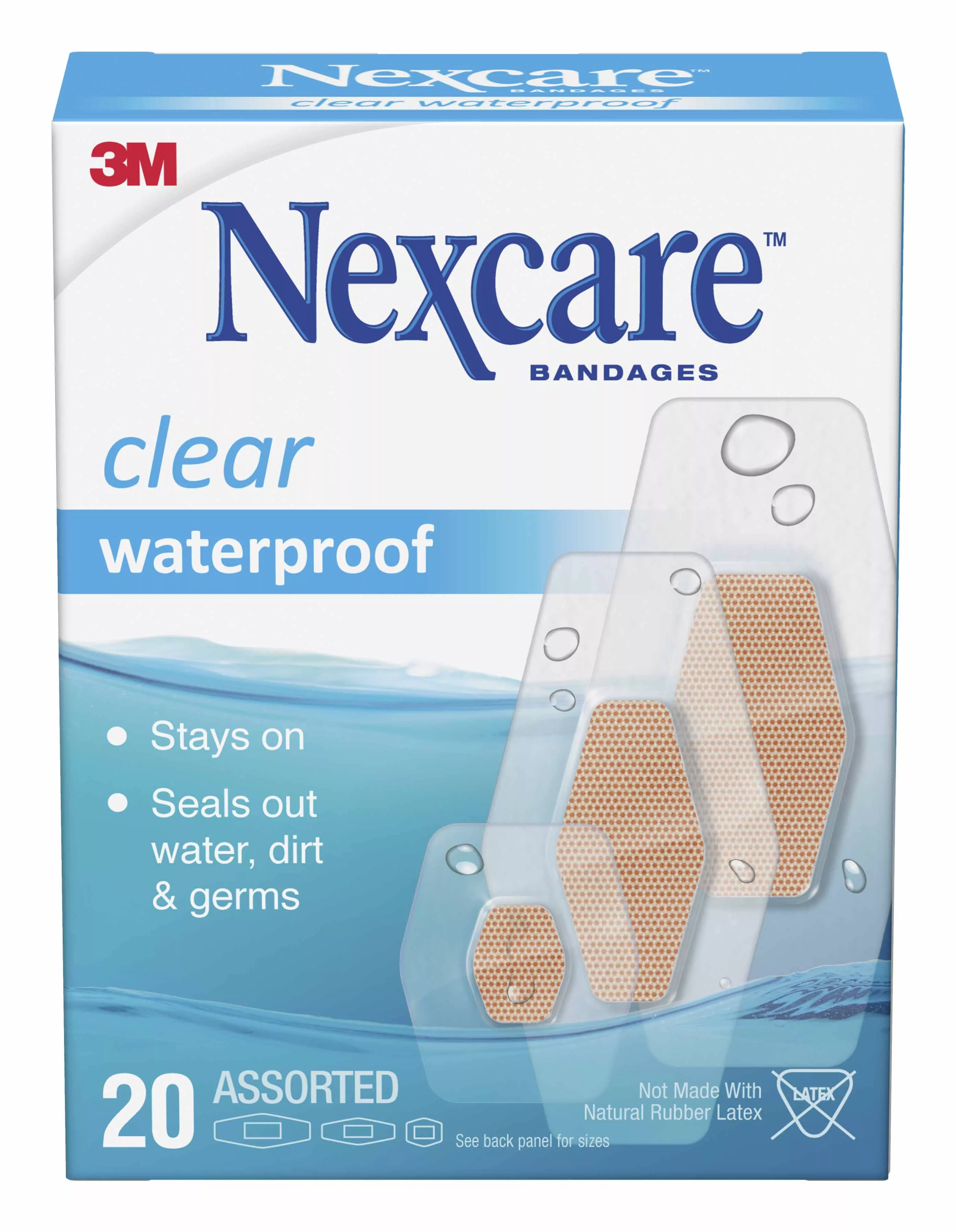 SKU 7010332681 | Nexcare™ Waterproof Bandages 588-20PB