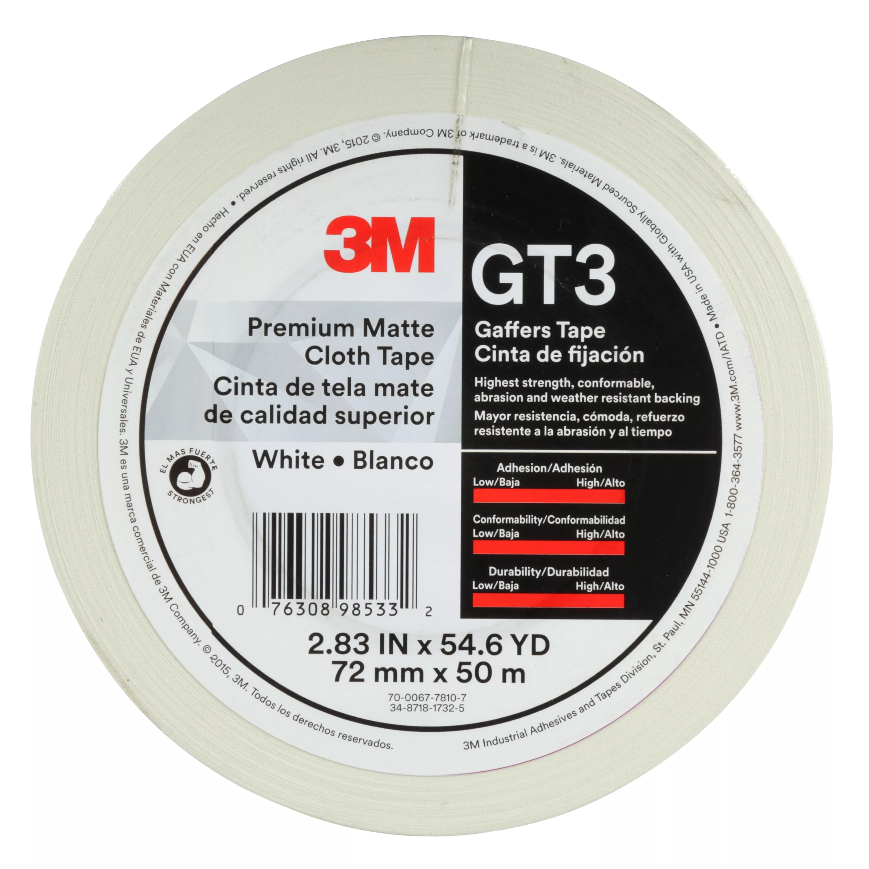 UPC 00076308985332 | 3M™ Premium Matte Cloth (Gaffers) Tape GT3