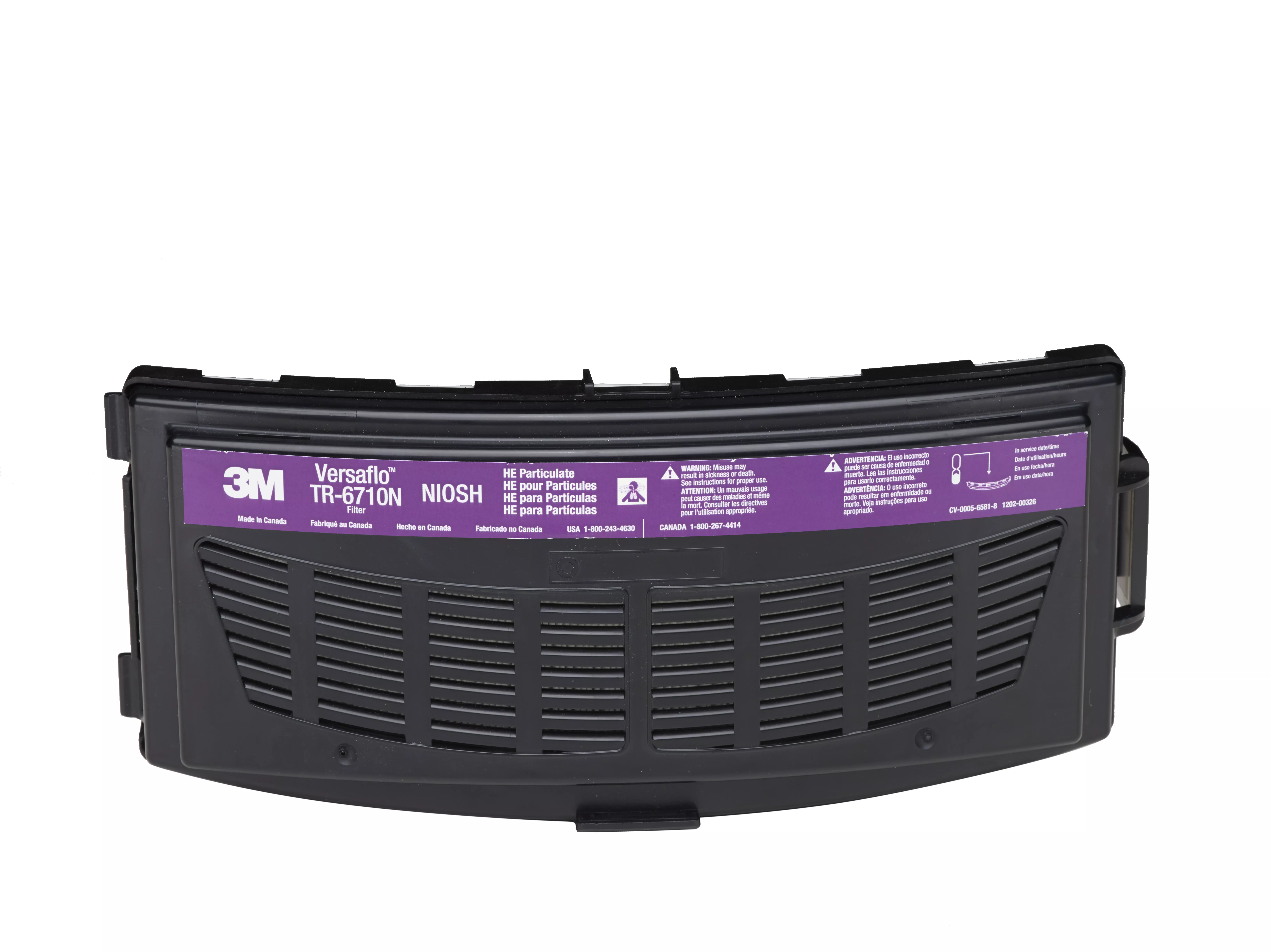 3M™ Versaflo™ High Efficiency Filter TR-6710N-5 / 37357(AAD), for TR-600
PAPR, 5 EA/Case