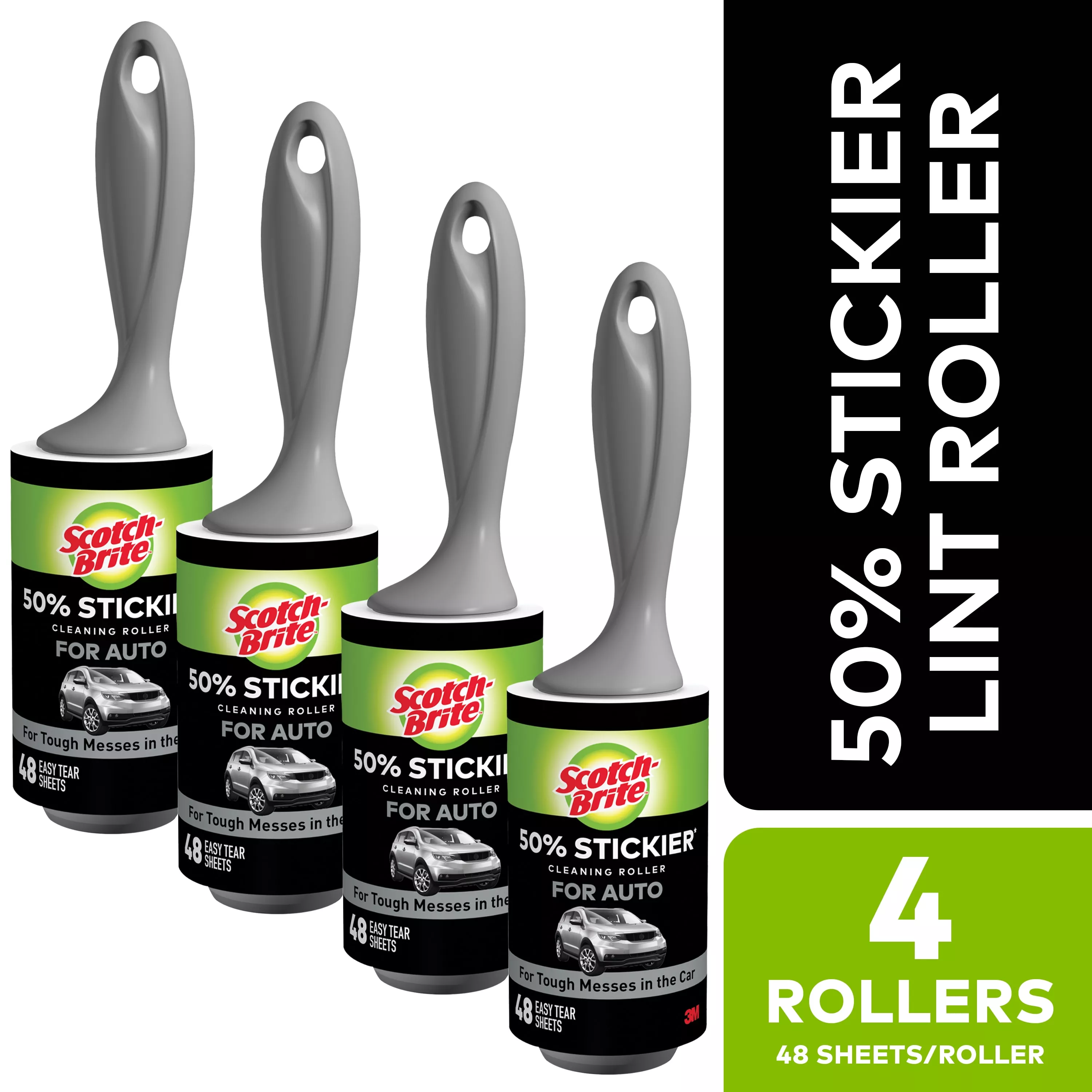 SKU 7100211659 | Scotch-Brite™ 50 percent Stickier Lint Roller 830RS-48-4-M
