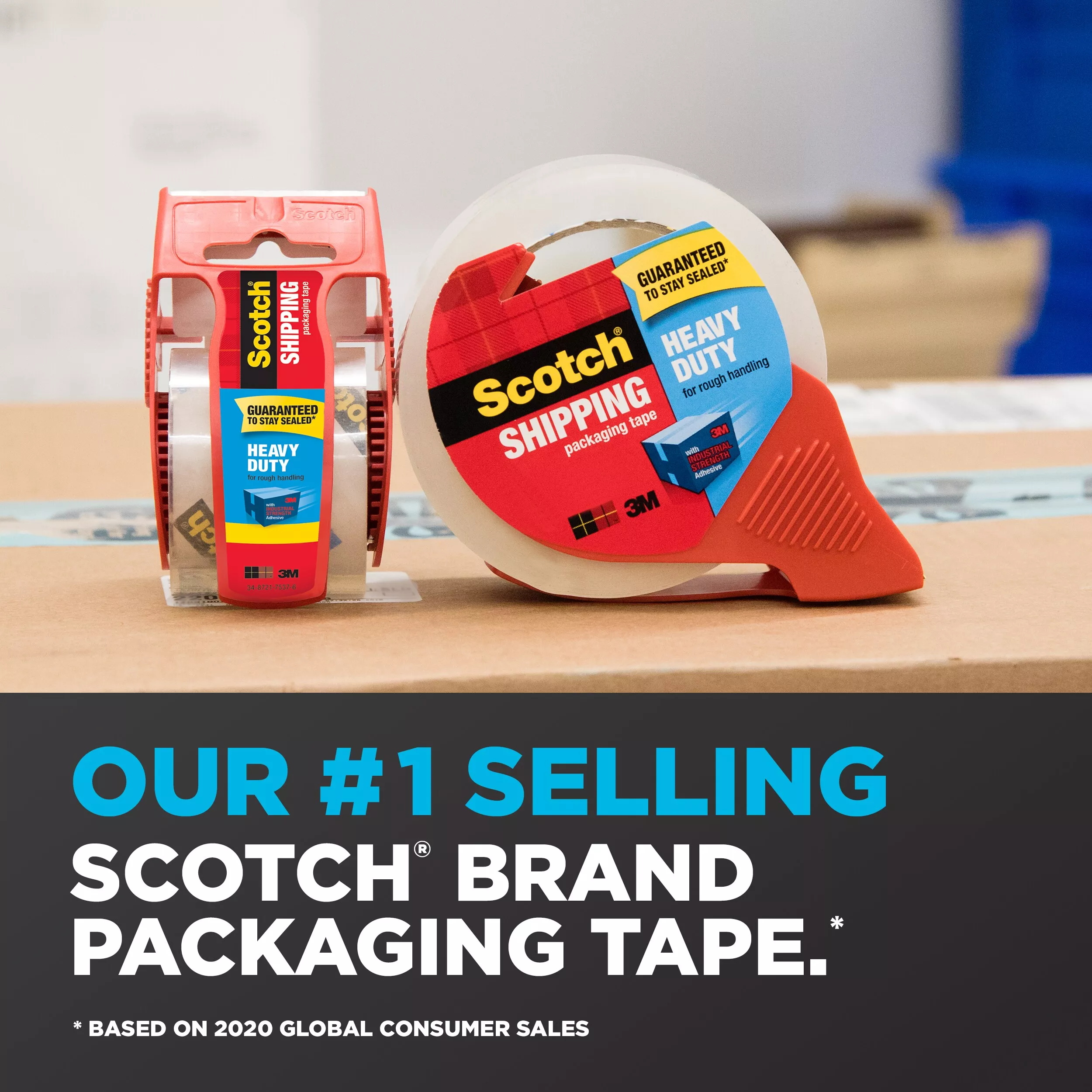 SKU 7100253623 | Scotch® Heavy Duty Shipping Packaging Tape 3850-4RD-6GC