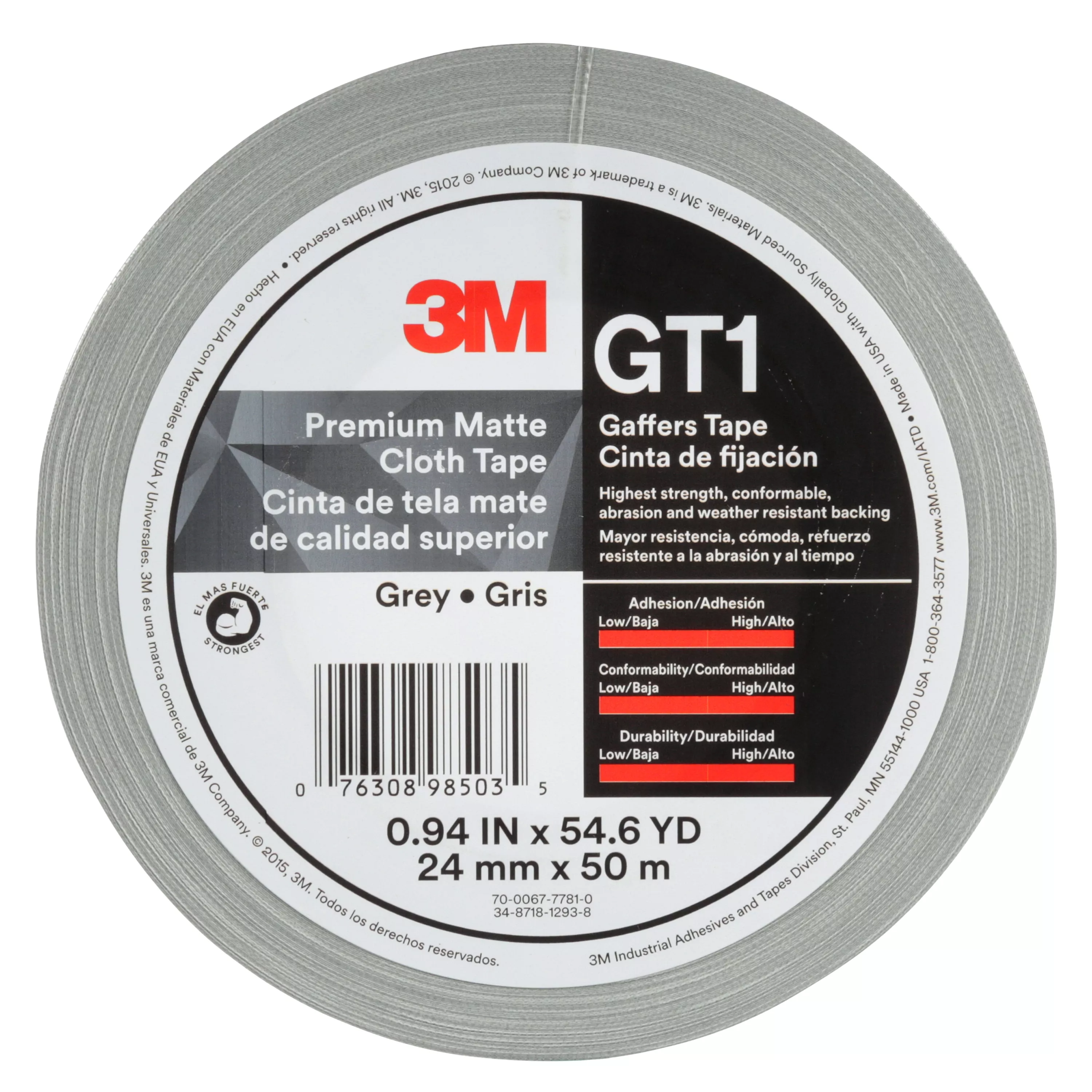 UPC 00076308985035 | 3M™ Premium Matte Cloth (Gaffers) Tape GT1