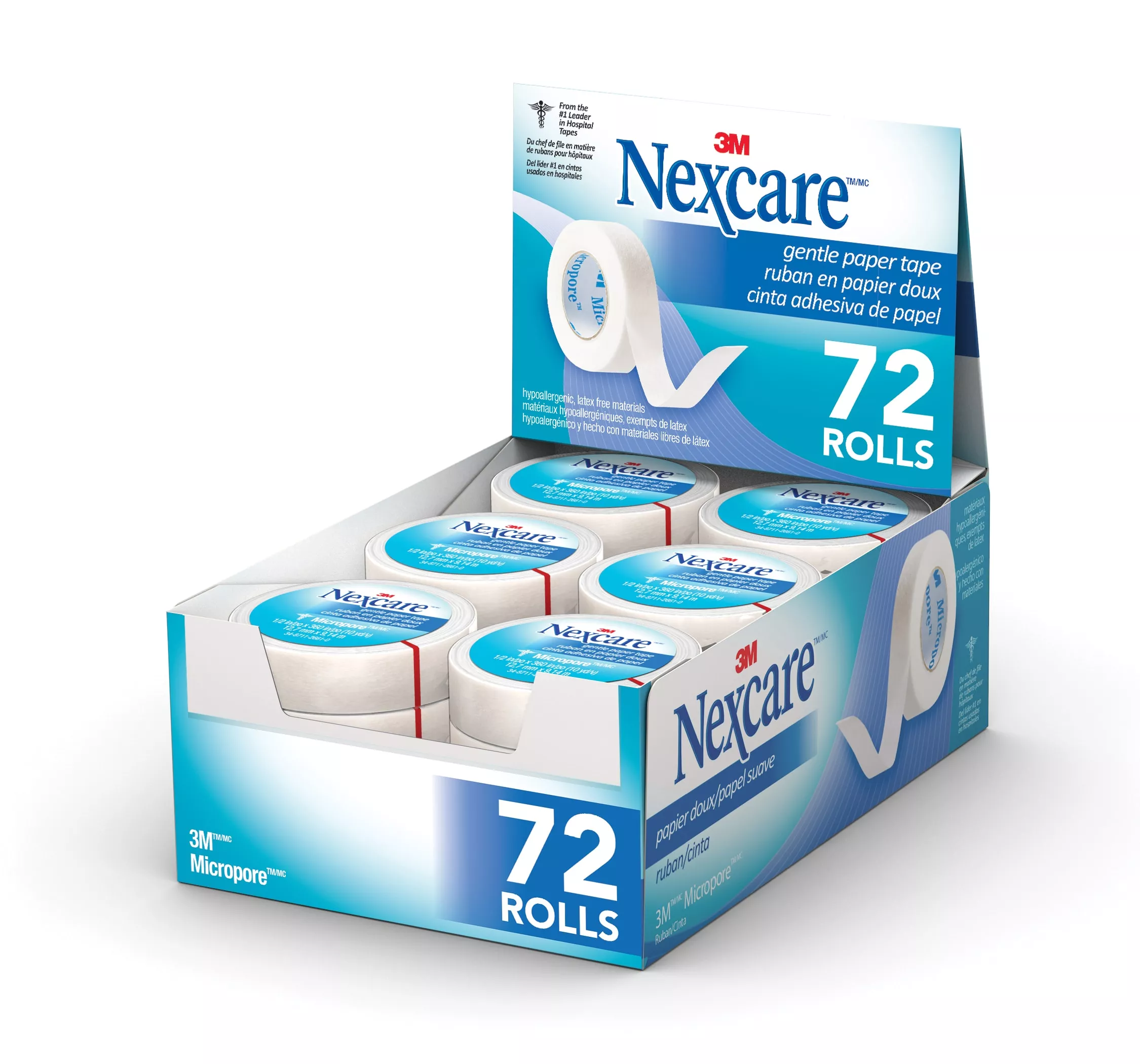 Nexcare™ Micropore™ Paper First Aid Tape, 530-P1/2, 1/2 in x 10 yds,
Wrapped