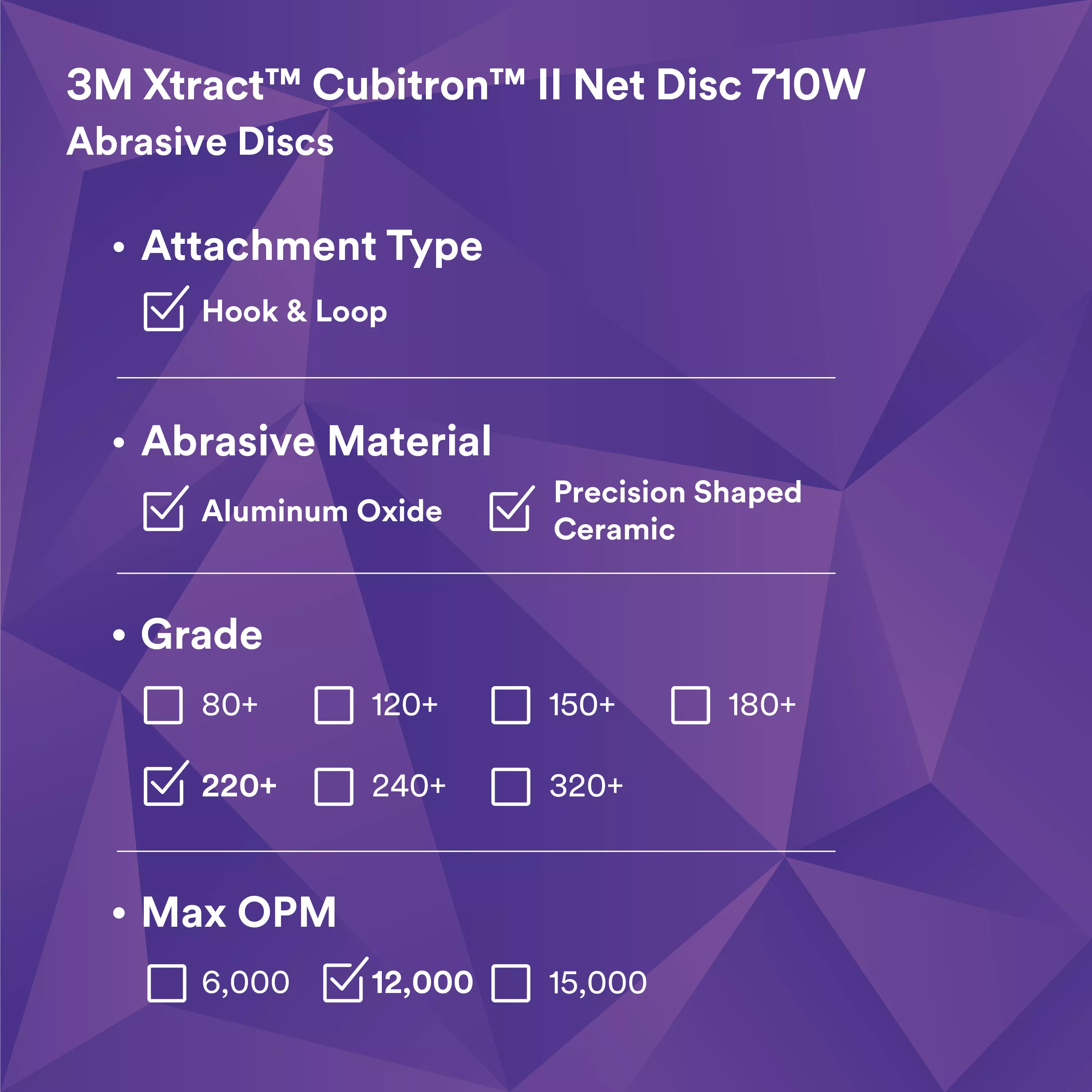 SKU 7100249594 | 3M Xtract™ Cubitron™ II Net Disc 710W