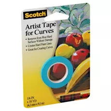 Scotch® Artist Tape FA2038 1/6 in x 10 yd For Curves