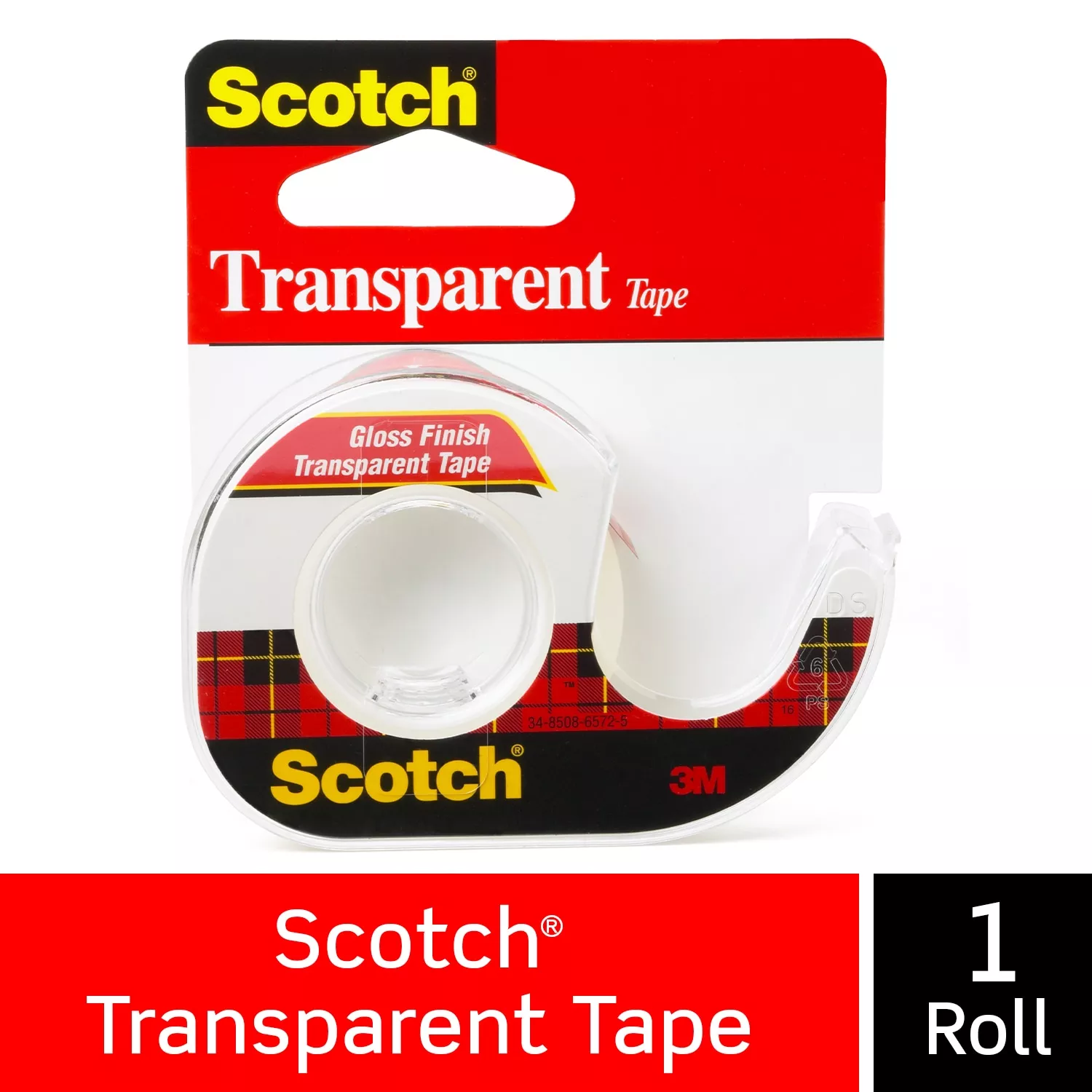 Scotch® Transparent Tape 144, 0.5 in x 450 in (12.7 mm x 11.4 m)