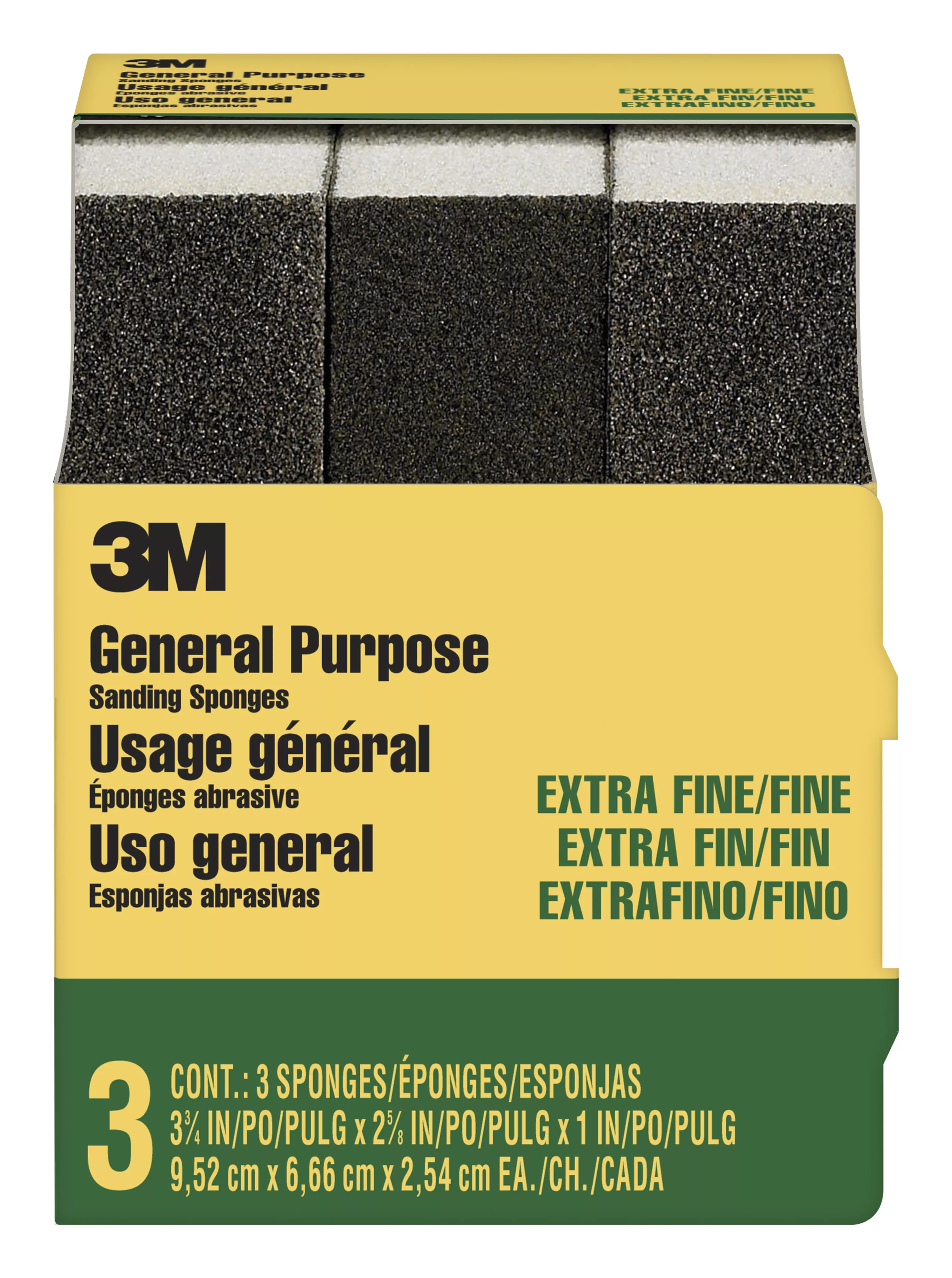 SKU 7010335348 | 3M™ General Purpose Sanding Sponge 907NA-3P-CC