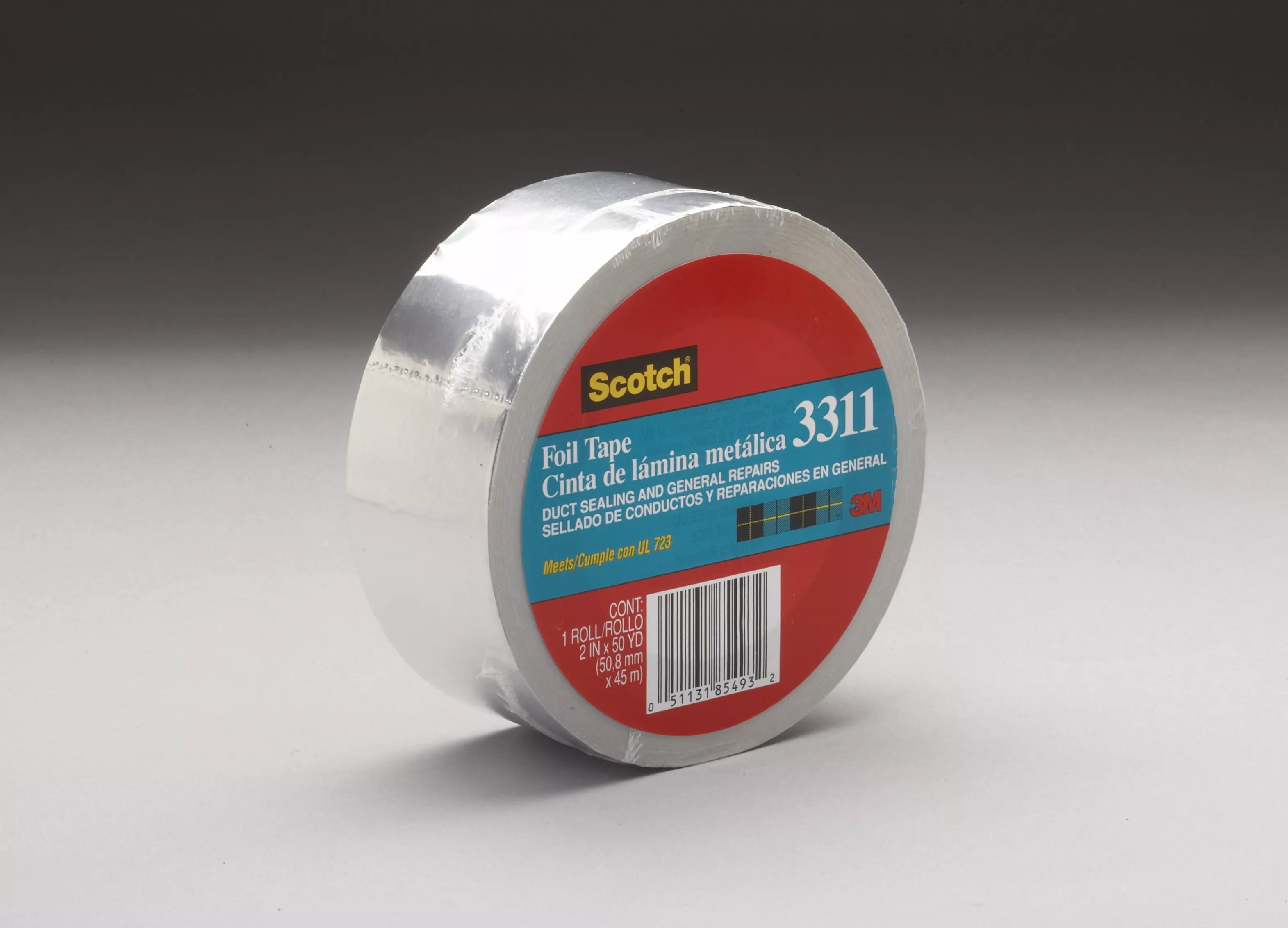 Scotch® Foil Tape 3311-10A, 2.0 in x 10 yd (50.8 mm x 9,1 m)