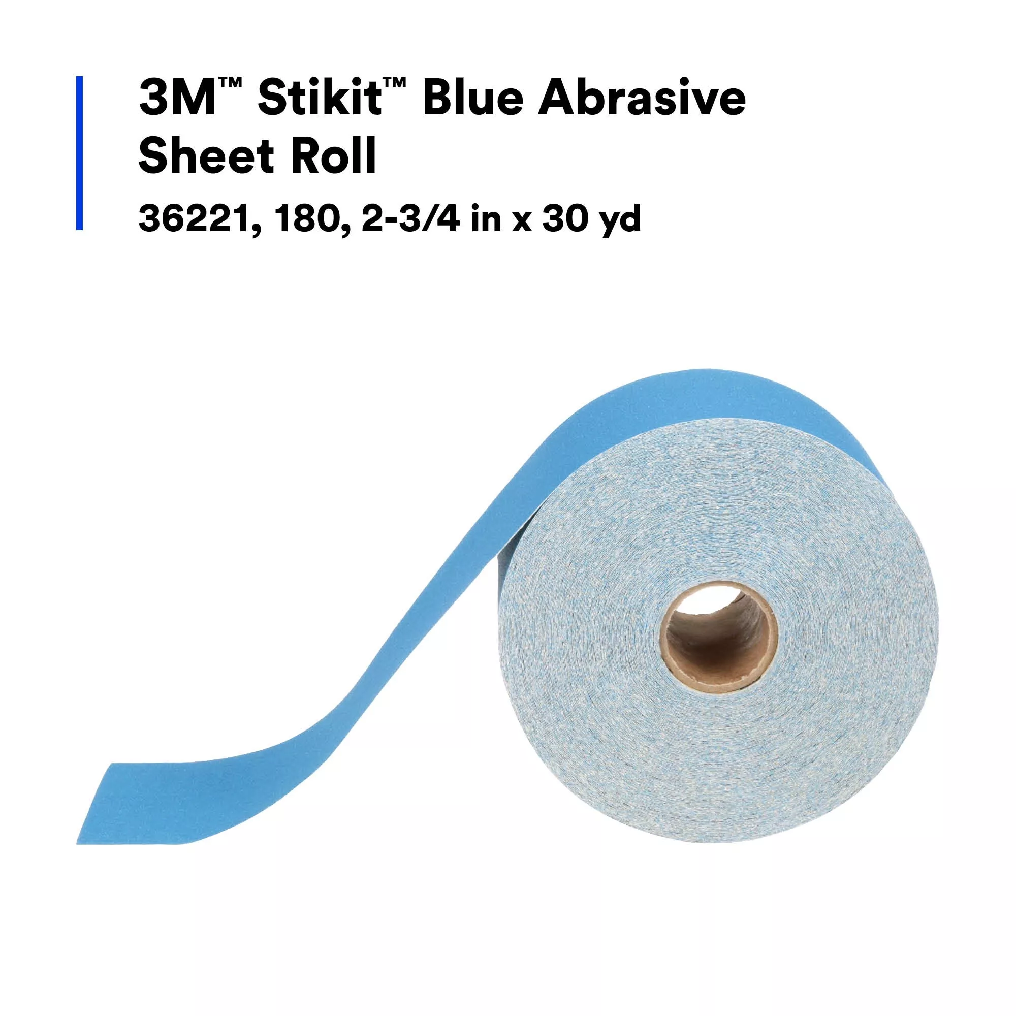 SKU 7100098556 | 3M™ Stikit™ Blue Abrasive Sheet Roll