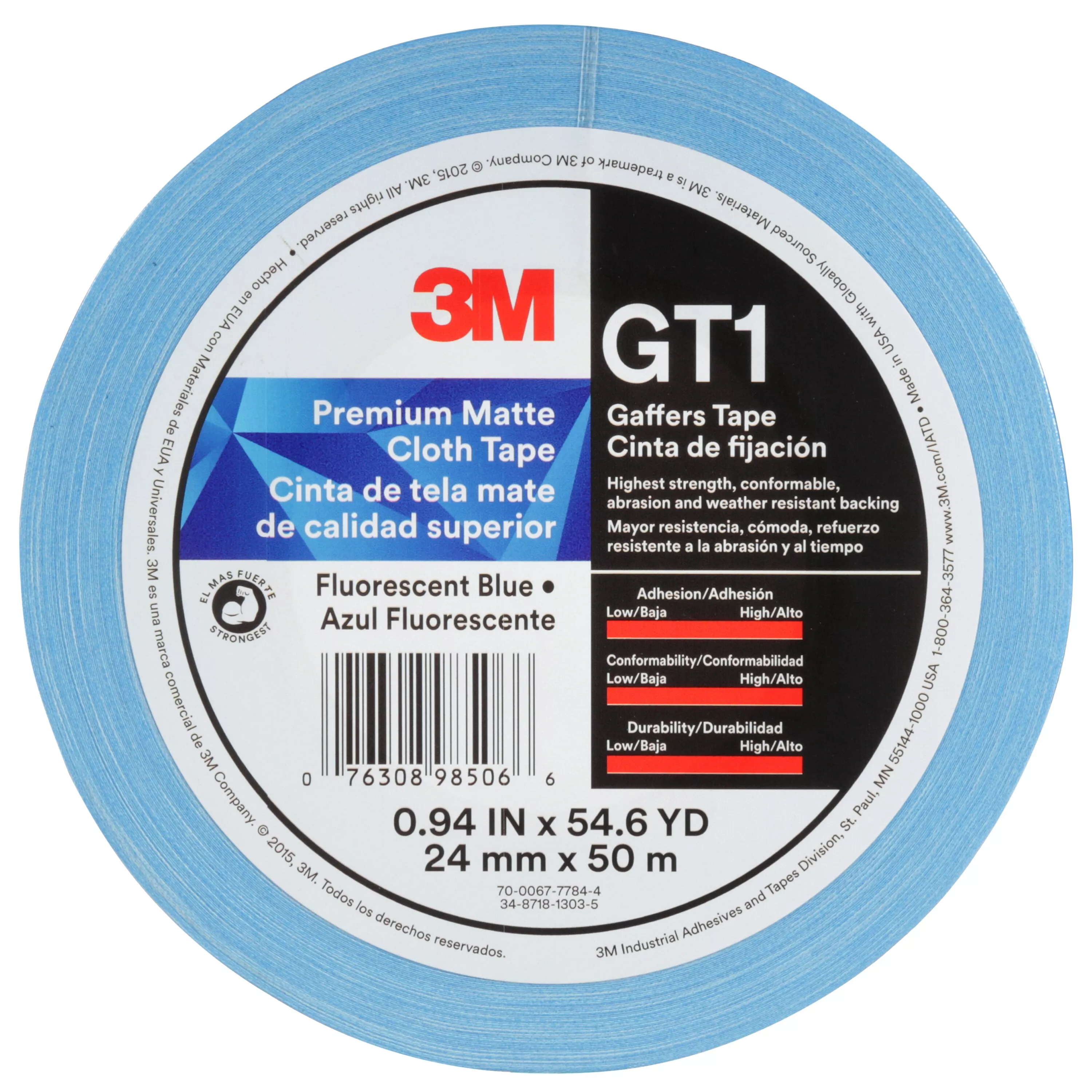 SKU 7010376458 | 3M™ Premium Matte Cloth (Gaffers) Tape GT1