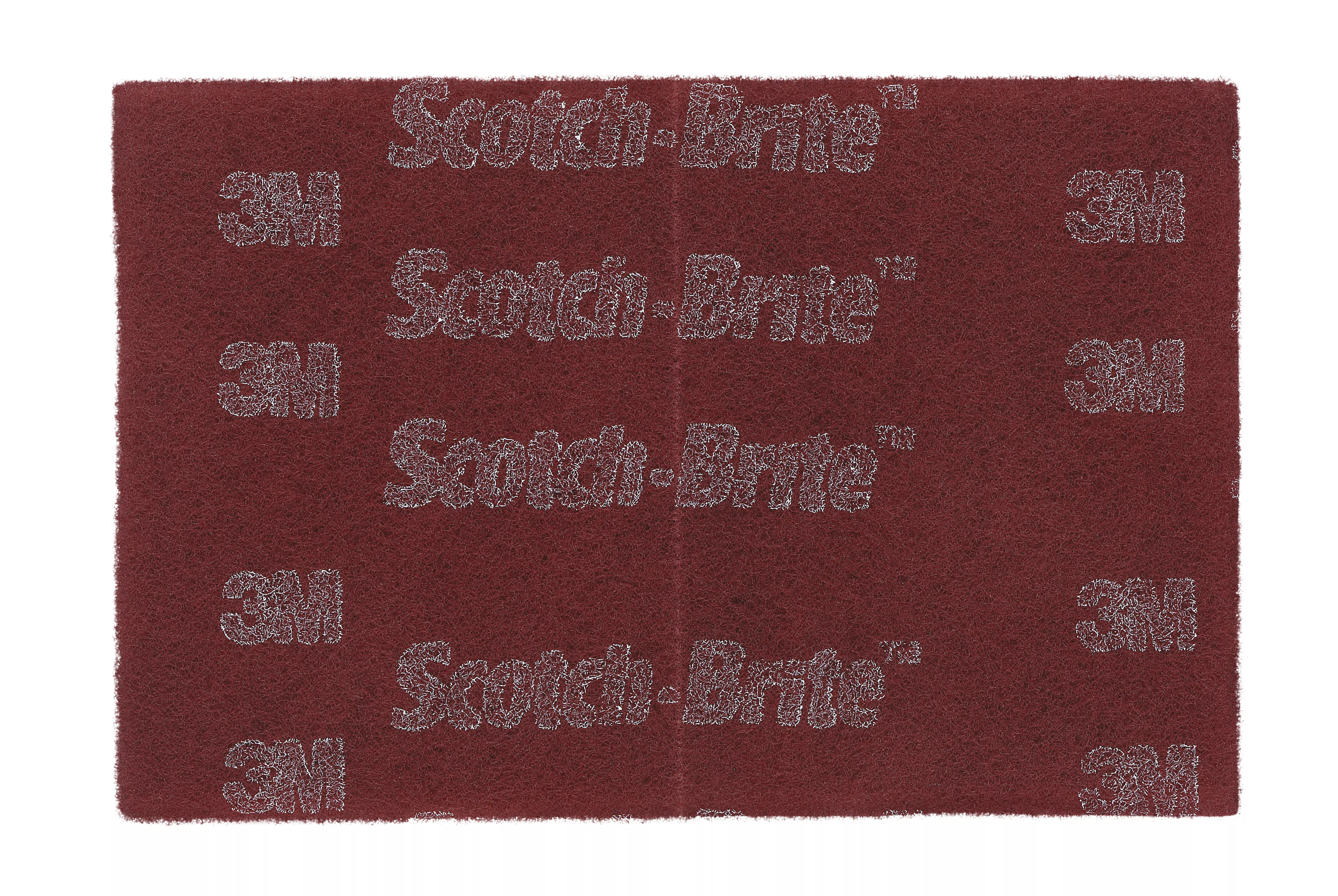 Scotch-Brite™ Hand Pad 7447, HP-HP, A/O Very Fine, Maroon, 6 in x 9 in,
10 ea/Case