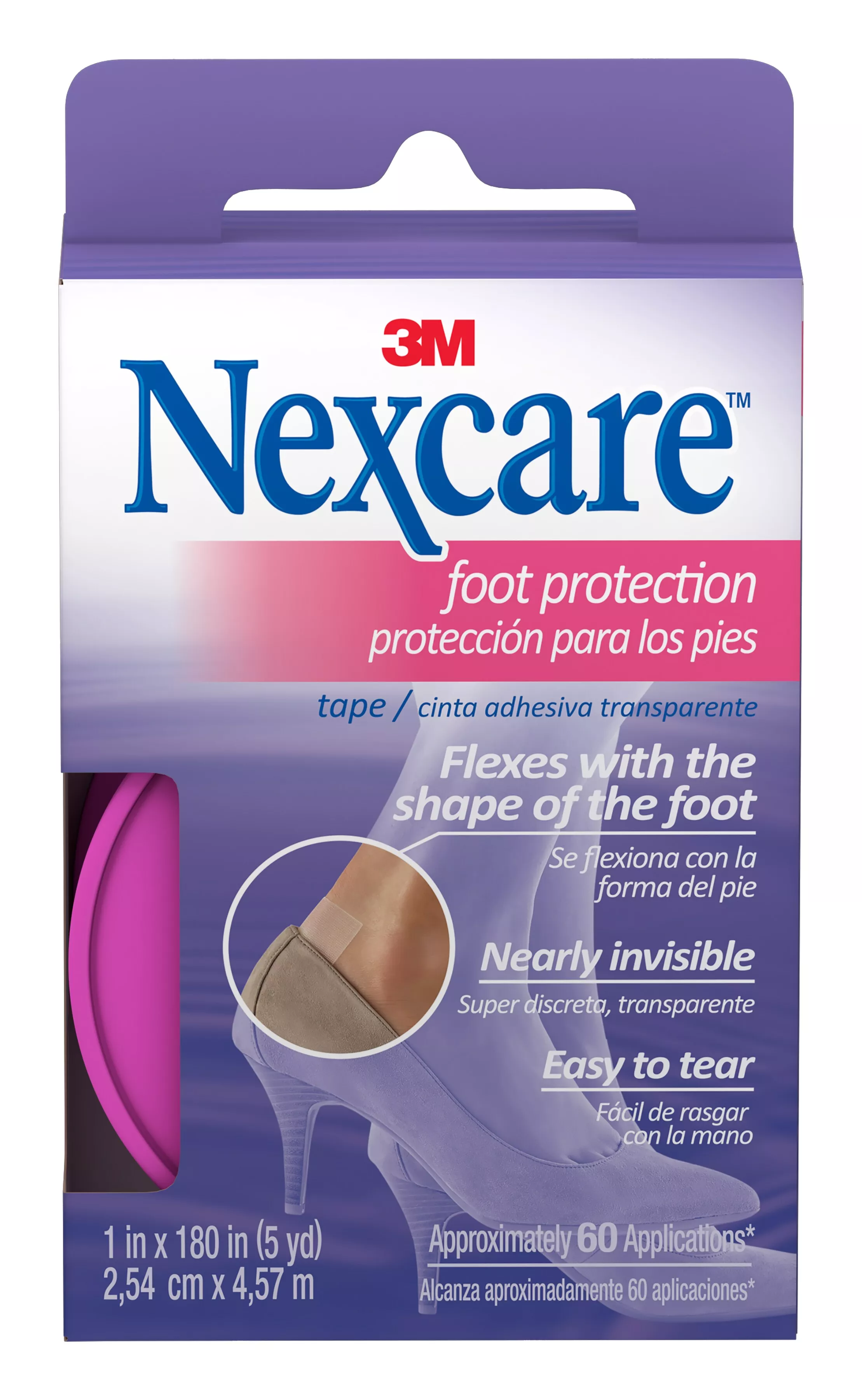 Nexcare™ Foot Protection Tape FPT-05, 1 in x 5 yds (2.54 cm x 4.57 m)