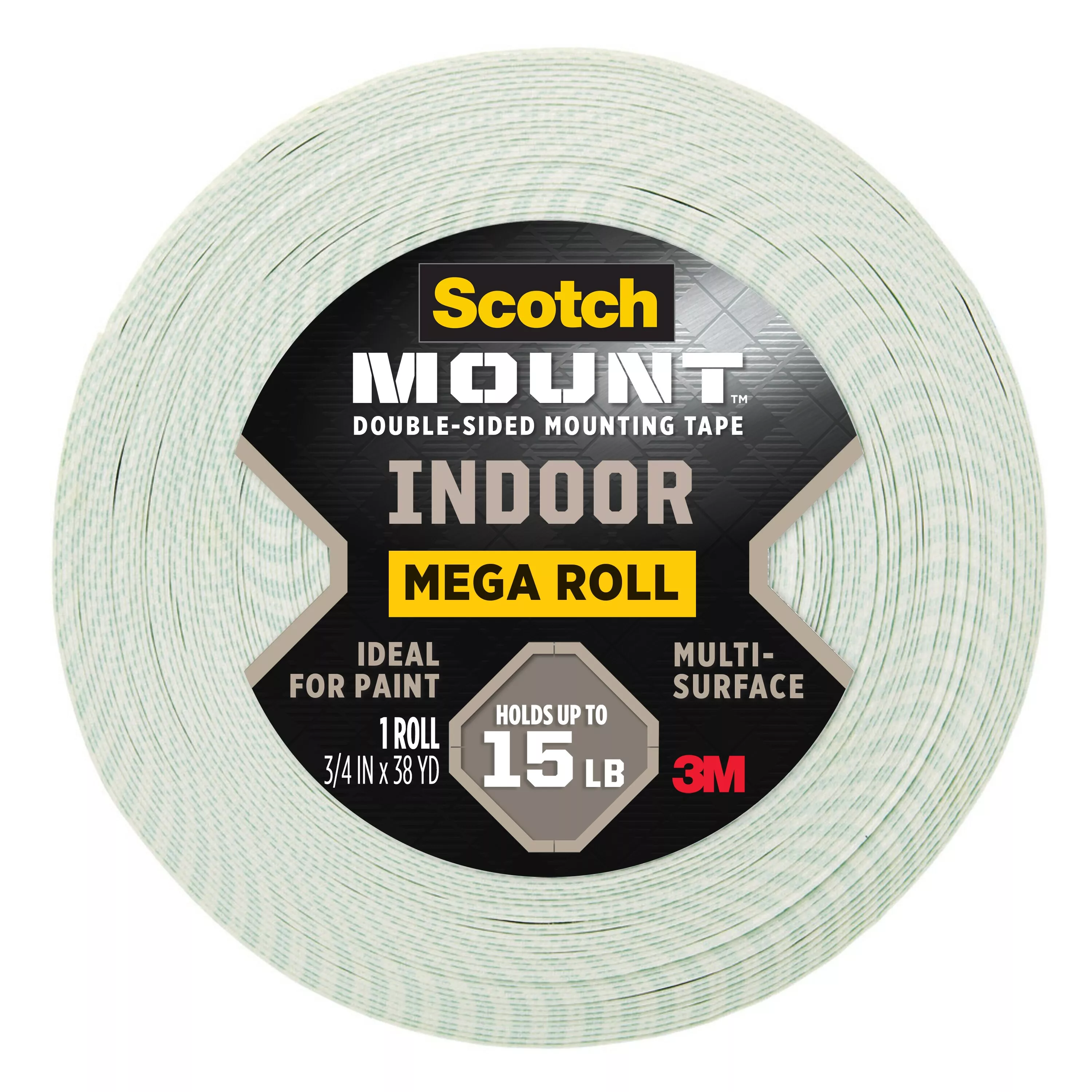 Scotch-Mount™ Indoor Double-Sided Mounting Tape 110H-MR, 3/4 in x 38 yd (1.9 cm x 34.75 m)