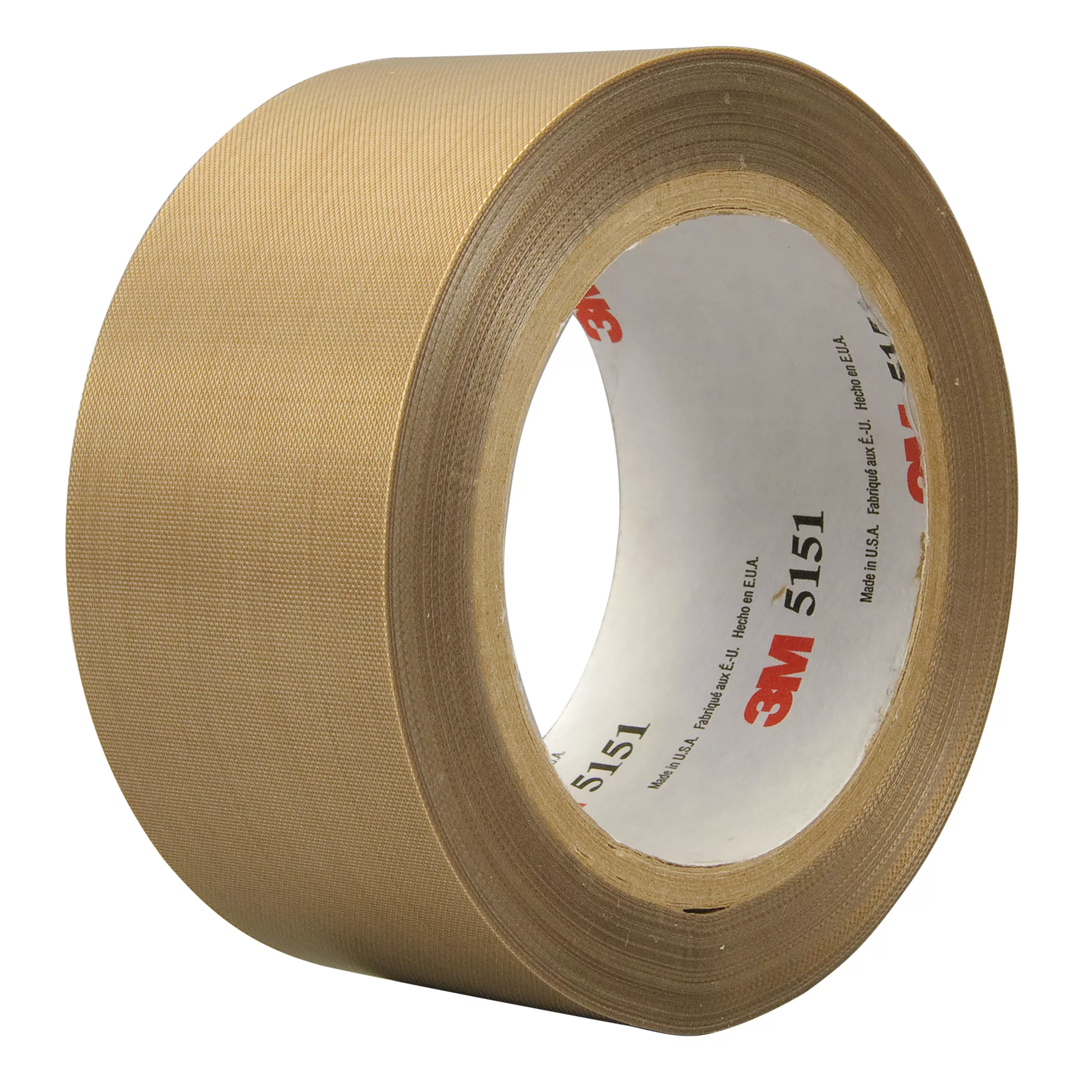 3M™ General Purpose PTFE Glass Cloth Tape 5151, Light Brown, 1 in x 36
yd, 5.3 mil, 36 Roll/Case
