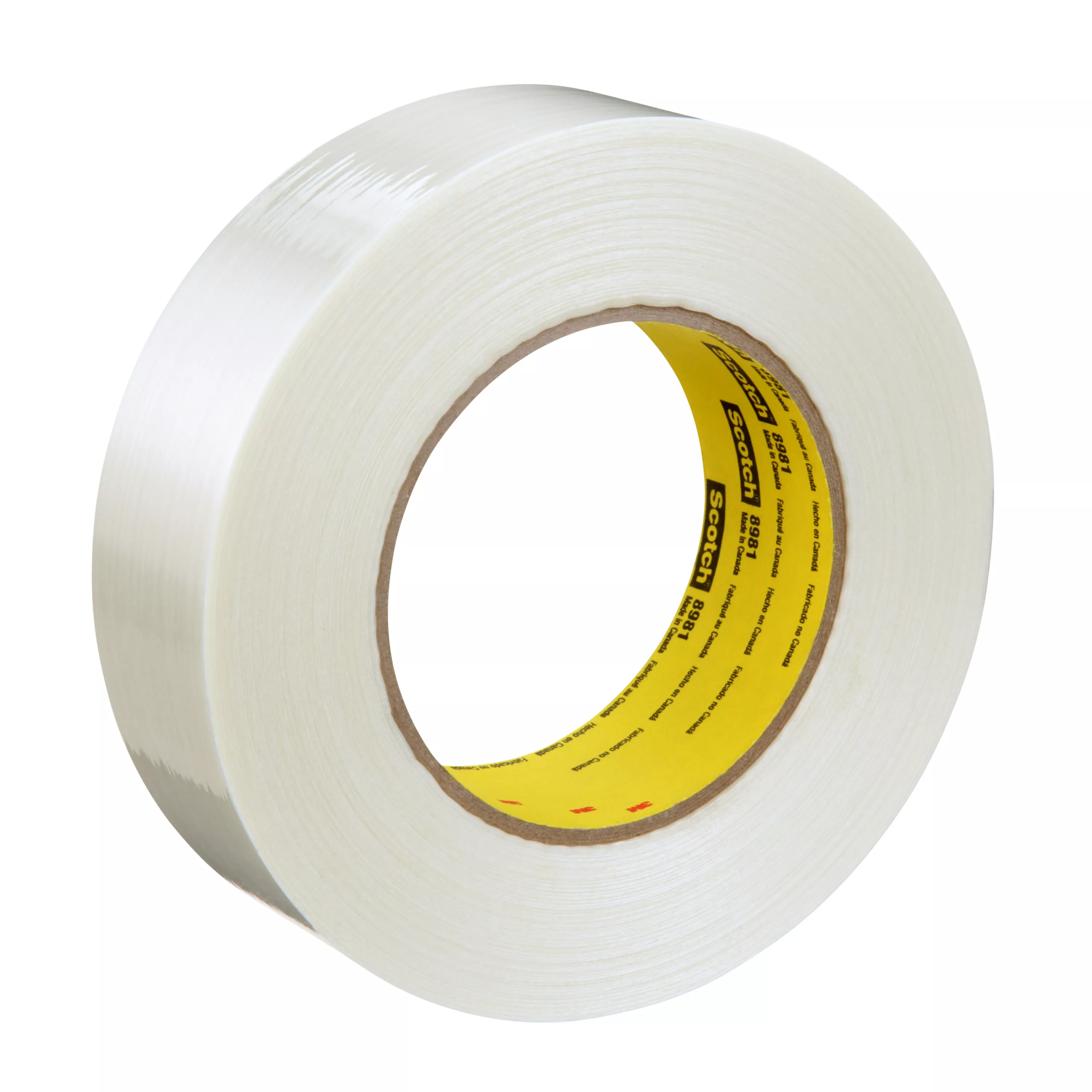 Scotch® Filament Tape 8981, Clear, 36 mm x 55 m, 6.6 mil, 24 Roll/Case