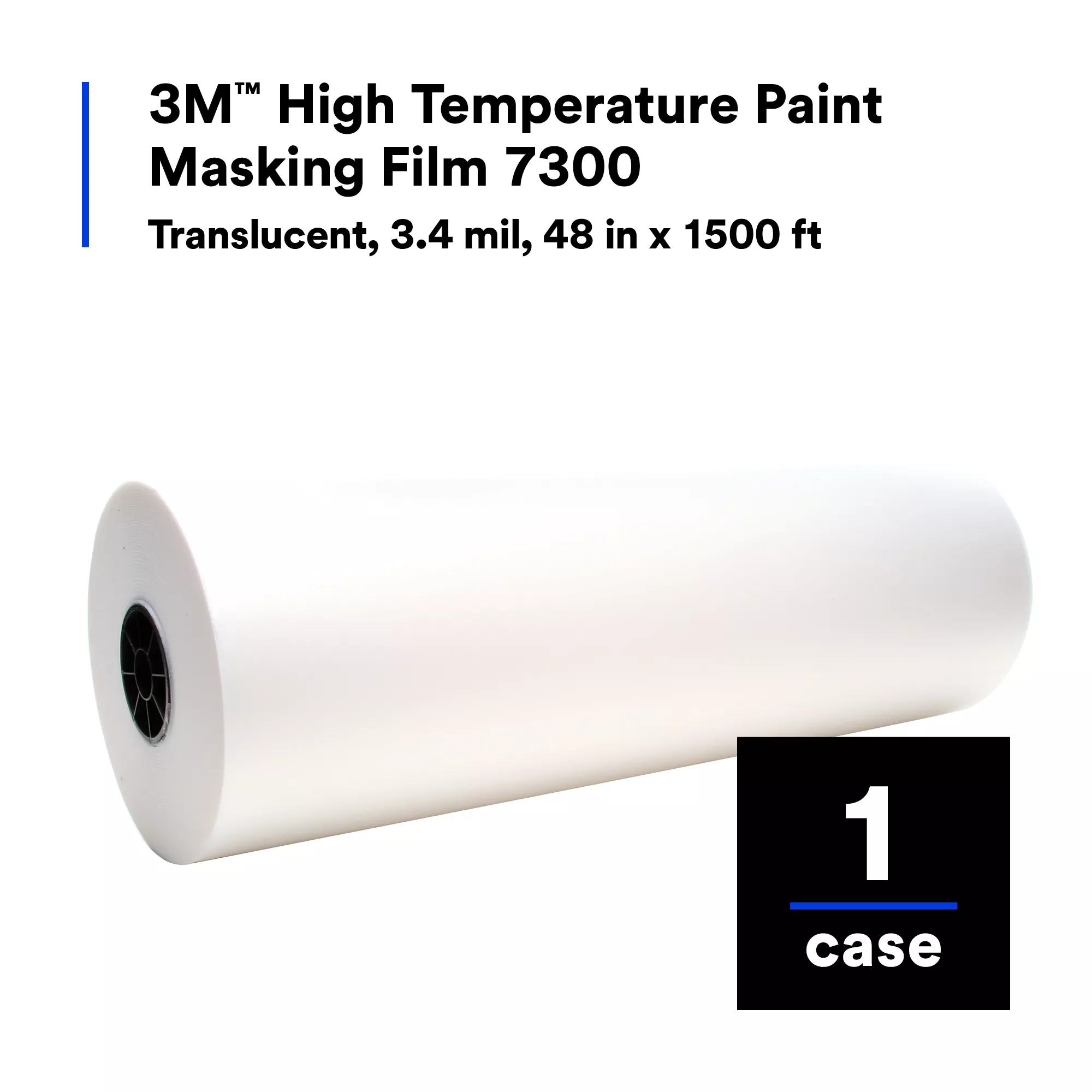 SKU 7000124215 | 3M™ High Temperature Paint Masking Film 7300 Translucent