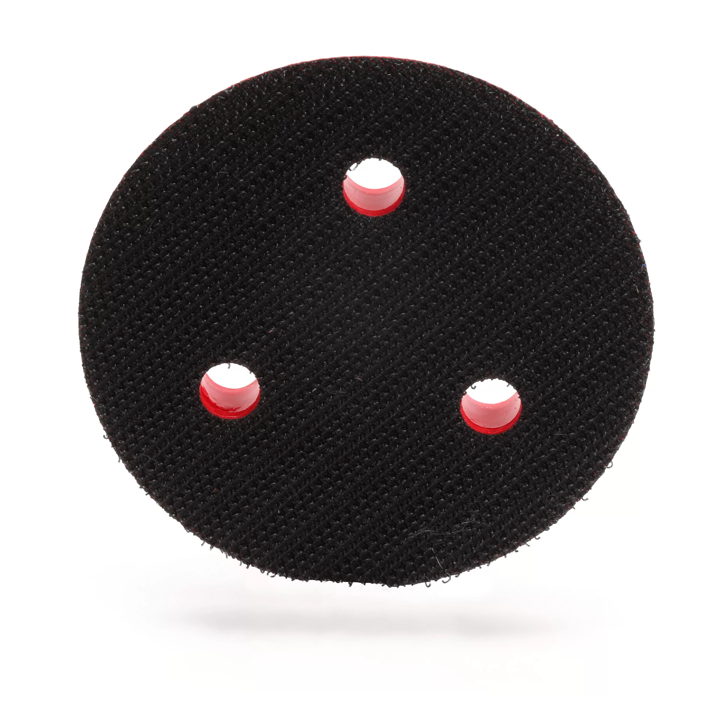 3M Xtract™ Low Profile Back-up Pad, 20350, 3 in x 1/2 in x 1/4 in-20 External, 3 Holes, Red Foam, 10 ea/Case