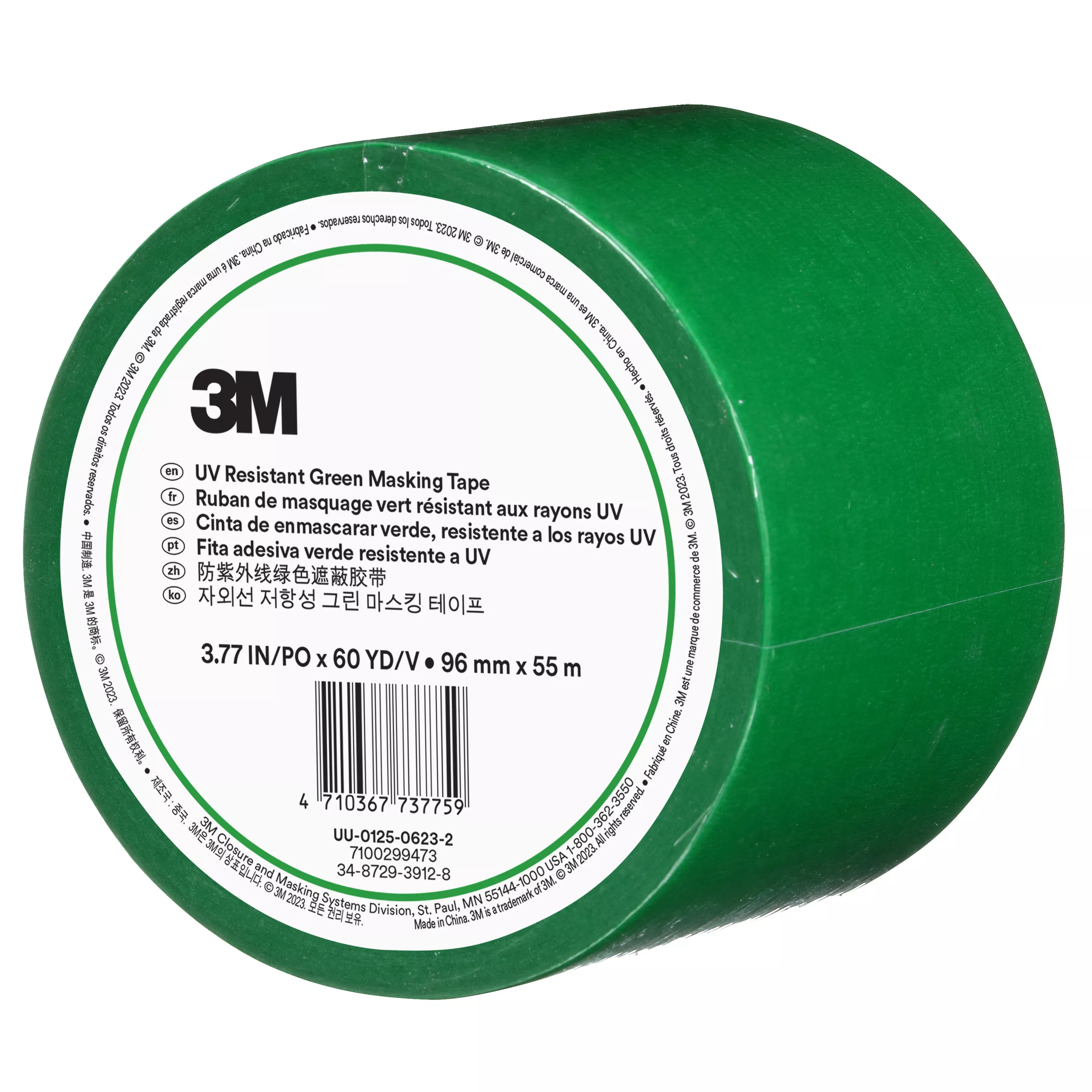 SKU 7100299473 | 3M™ UV Resistant Green Masking Tape