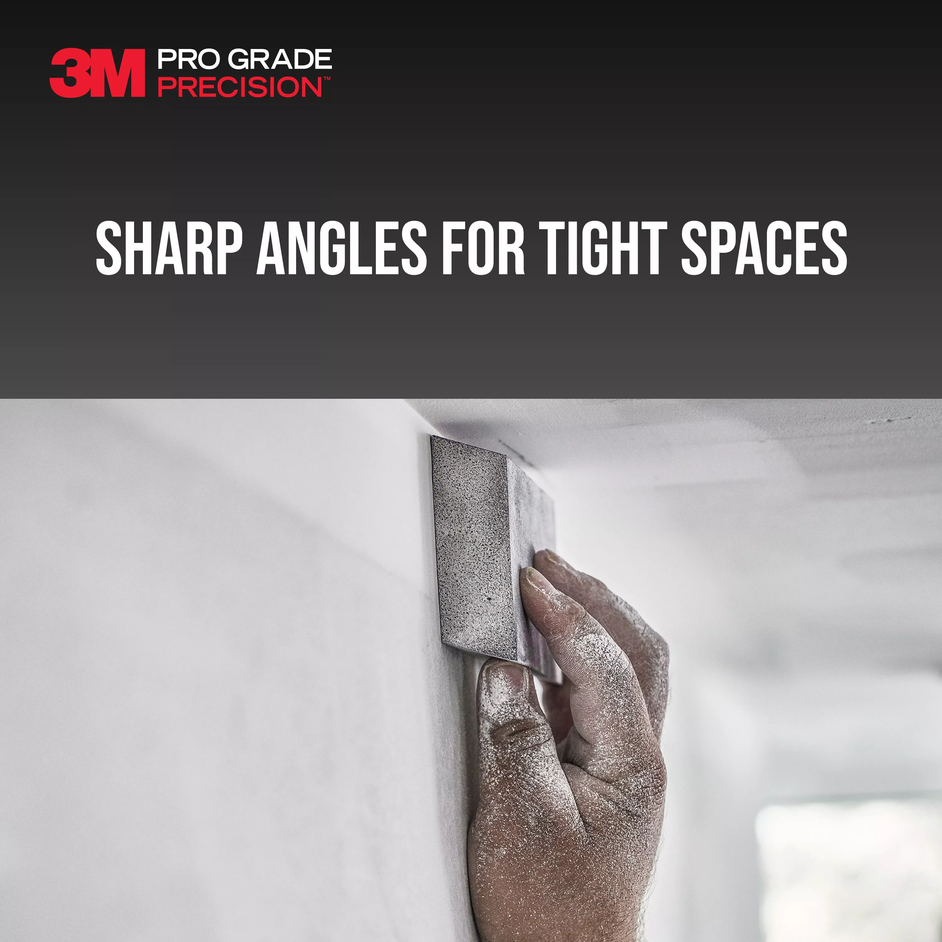 SKU 7100242591 | 3M™ Pro Grade Precision™ Edge Detailing Dual Angle Sanding Sponge
24302TRI-XF-DA