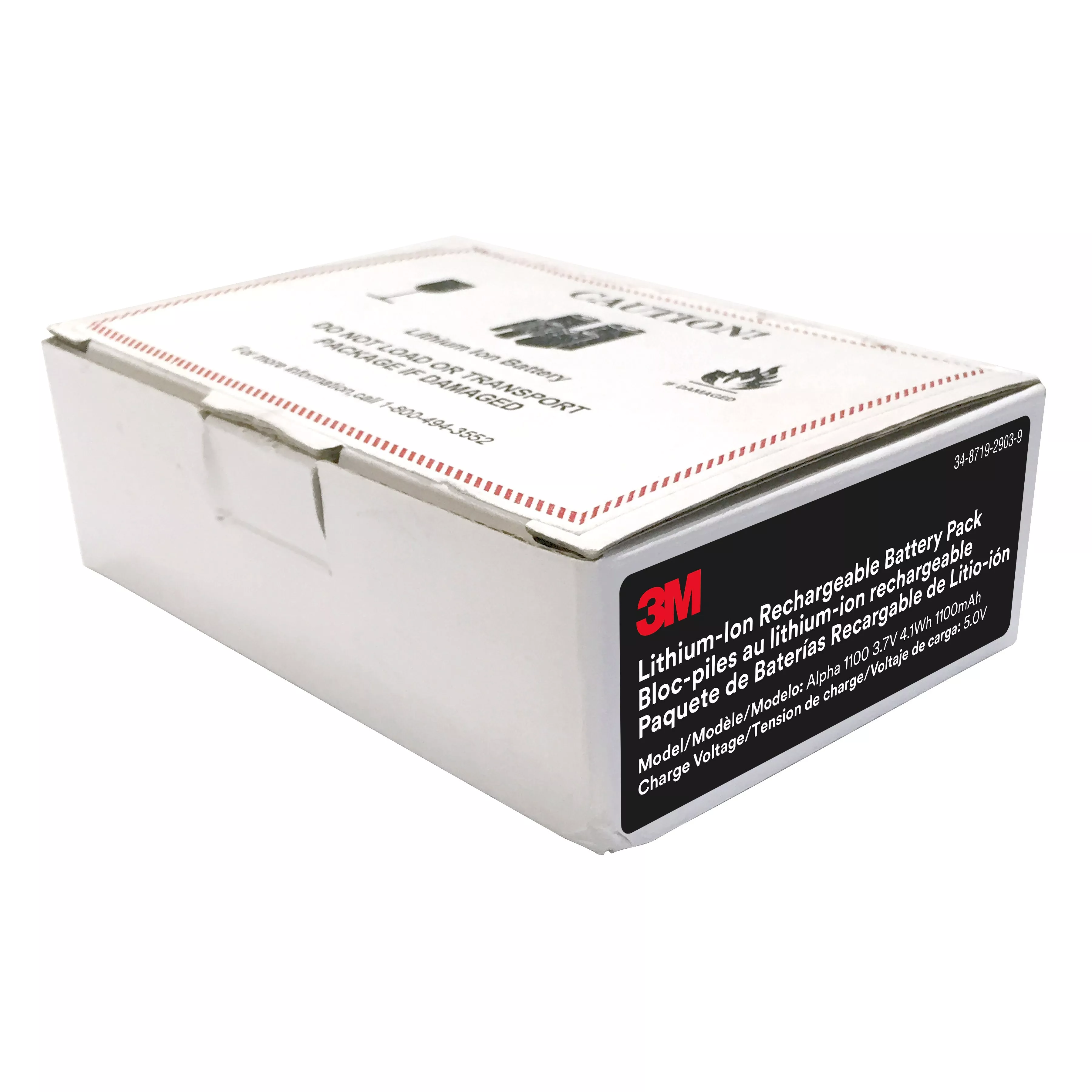 3M™ Rechargeable Li-Ion Battery Pack, Alpha1100, 8 each/case