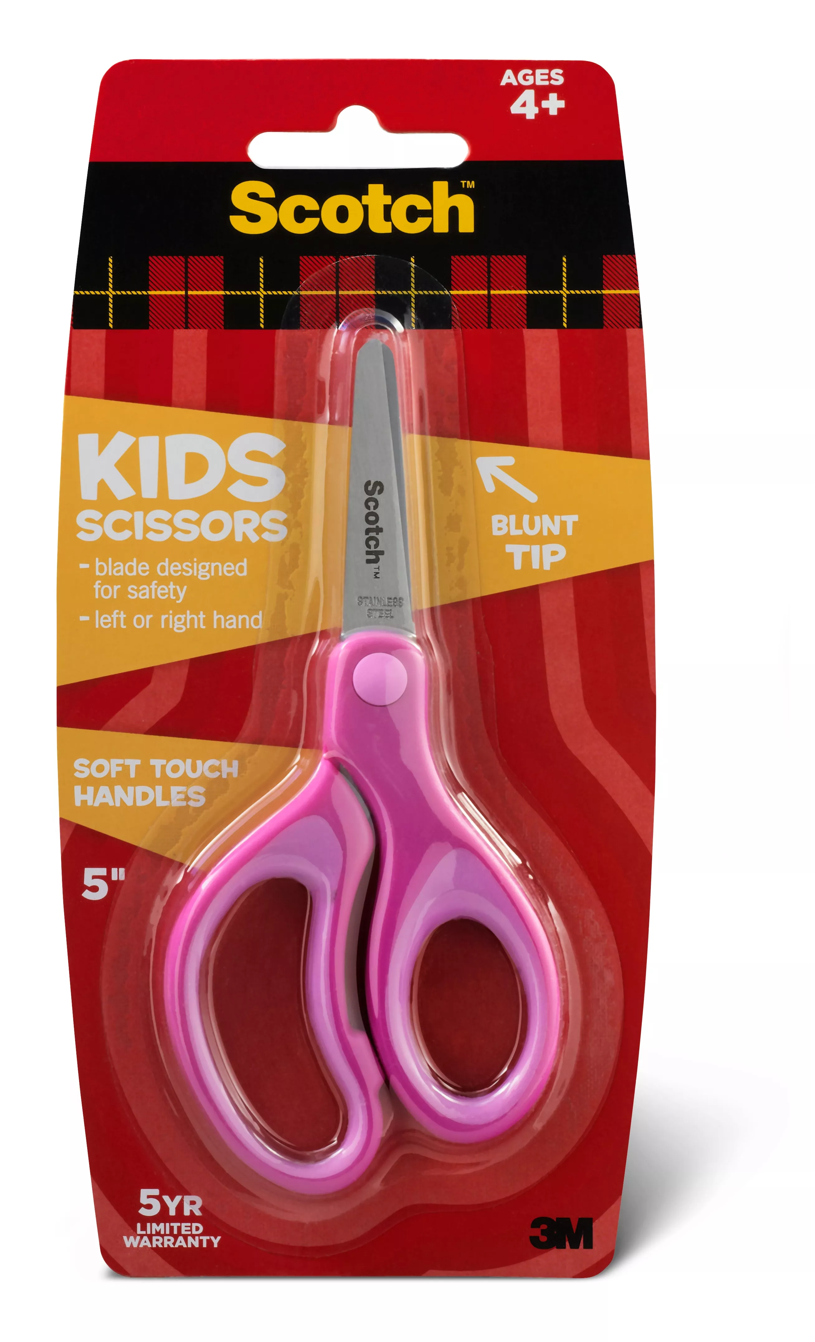 Scotch™ Kids Scissors, 1442B, Soft Grip Handles, Blunt, 5 in, 6 Each/Carton, 6 Carton/Case