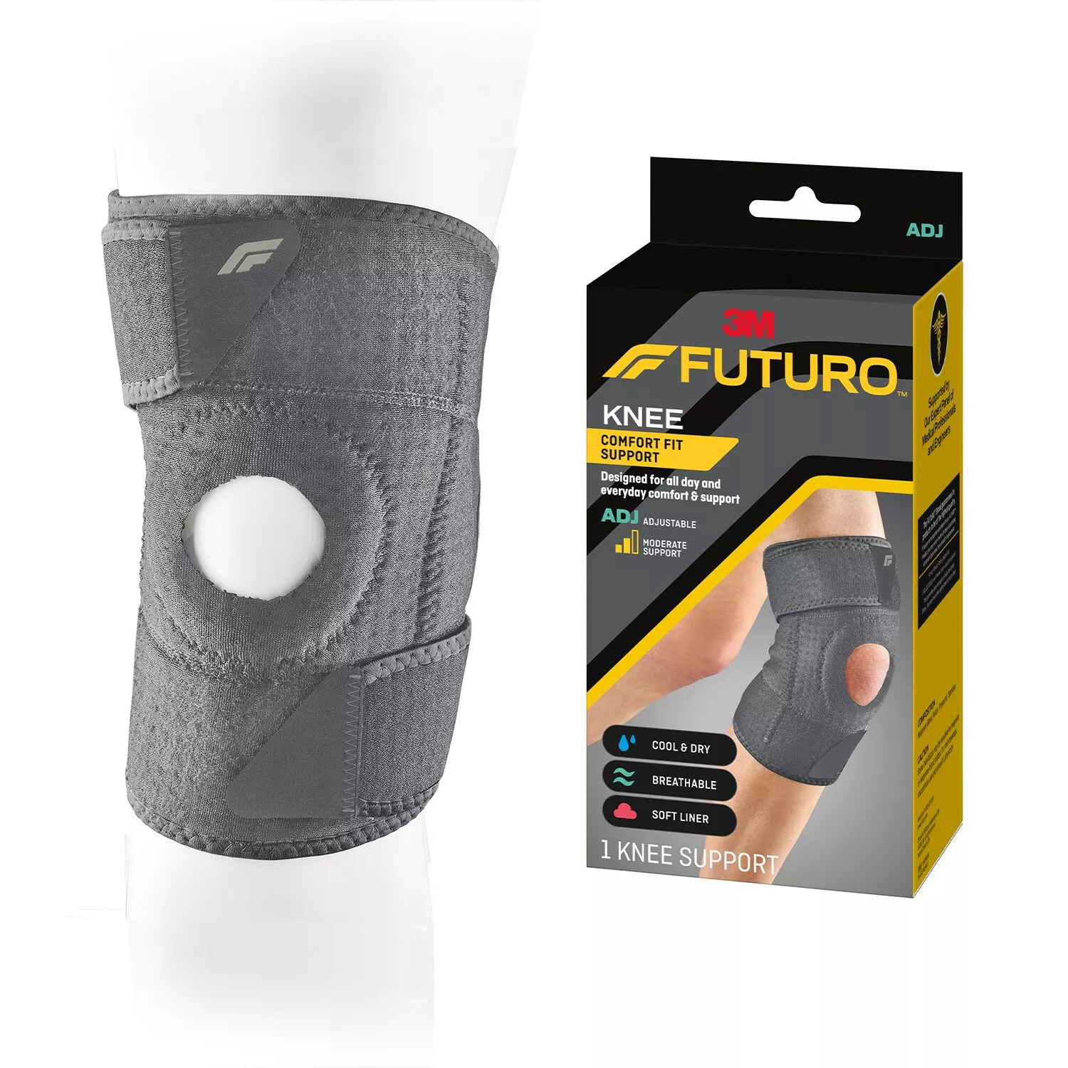FUTURO™ Comfort Fit Knee Support, 04039ENR, Adjustable