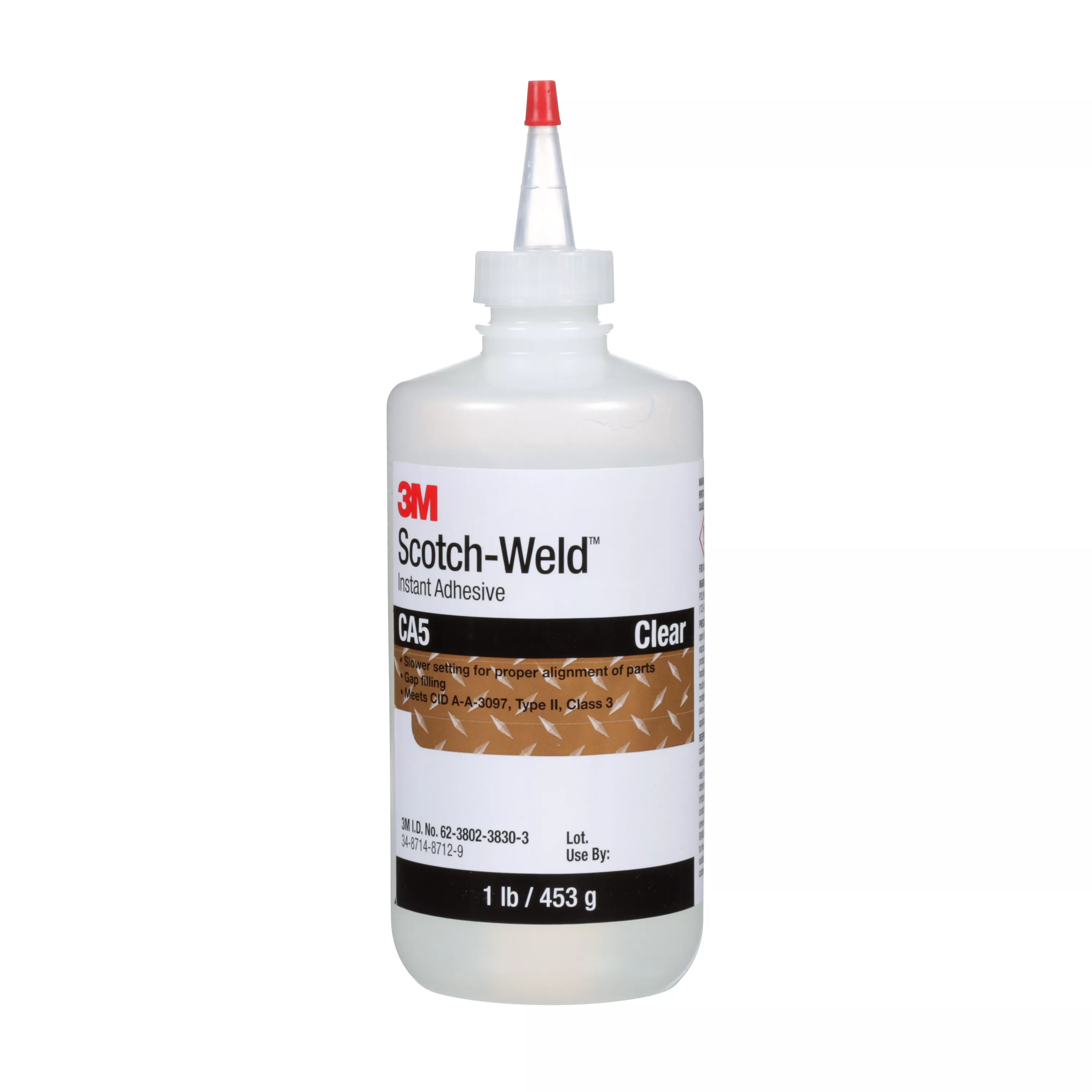 3M™ Scotch-Weld™ Instant Adhesive CA5, Clear, 1 Pound, 1 Bottle/Case