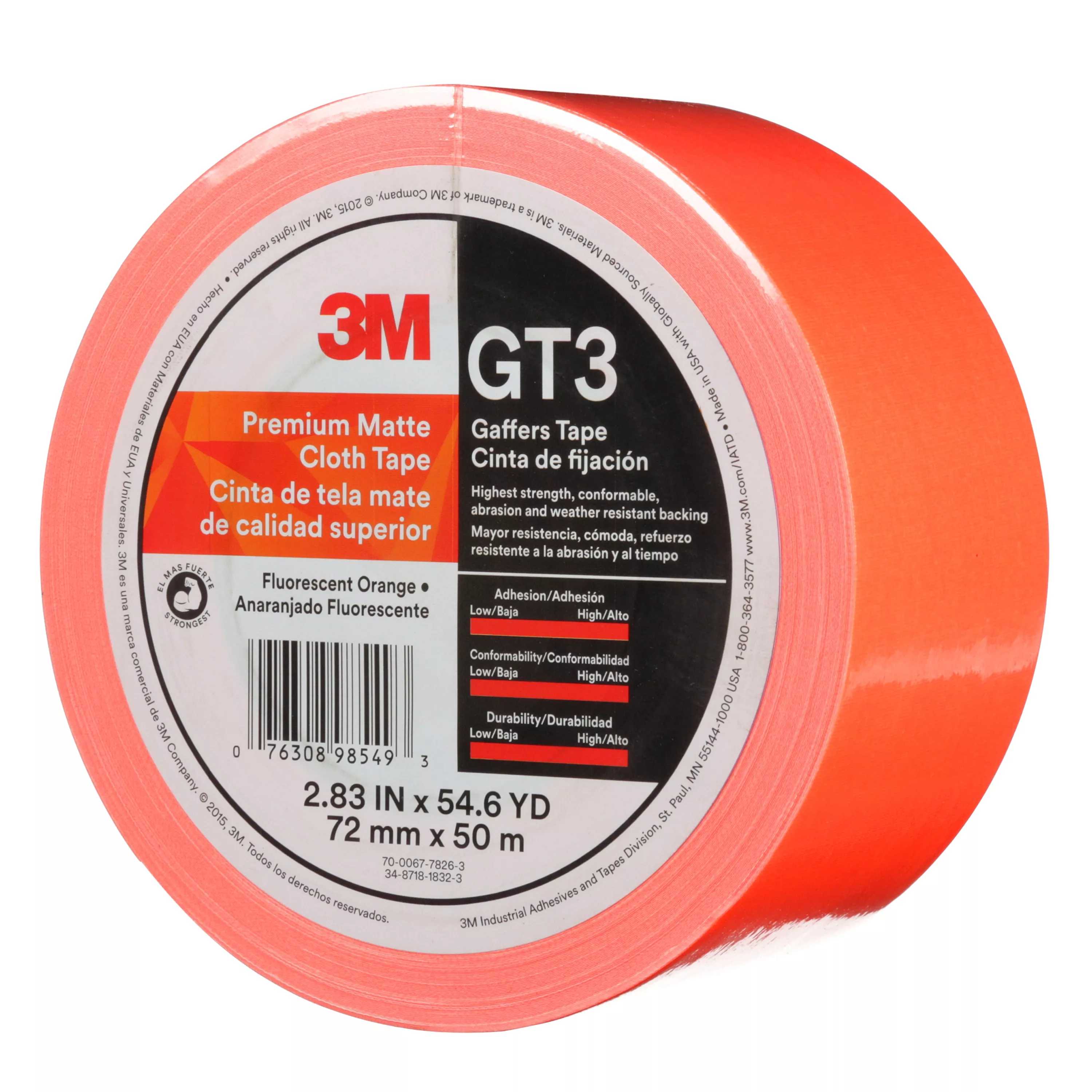 SKU 7010295701 | 3M™ Premium Matte Cloth (Gaffers) Tape GT3