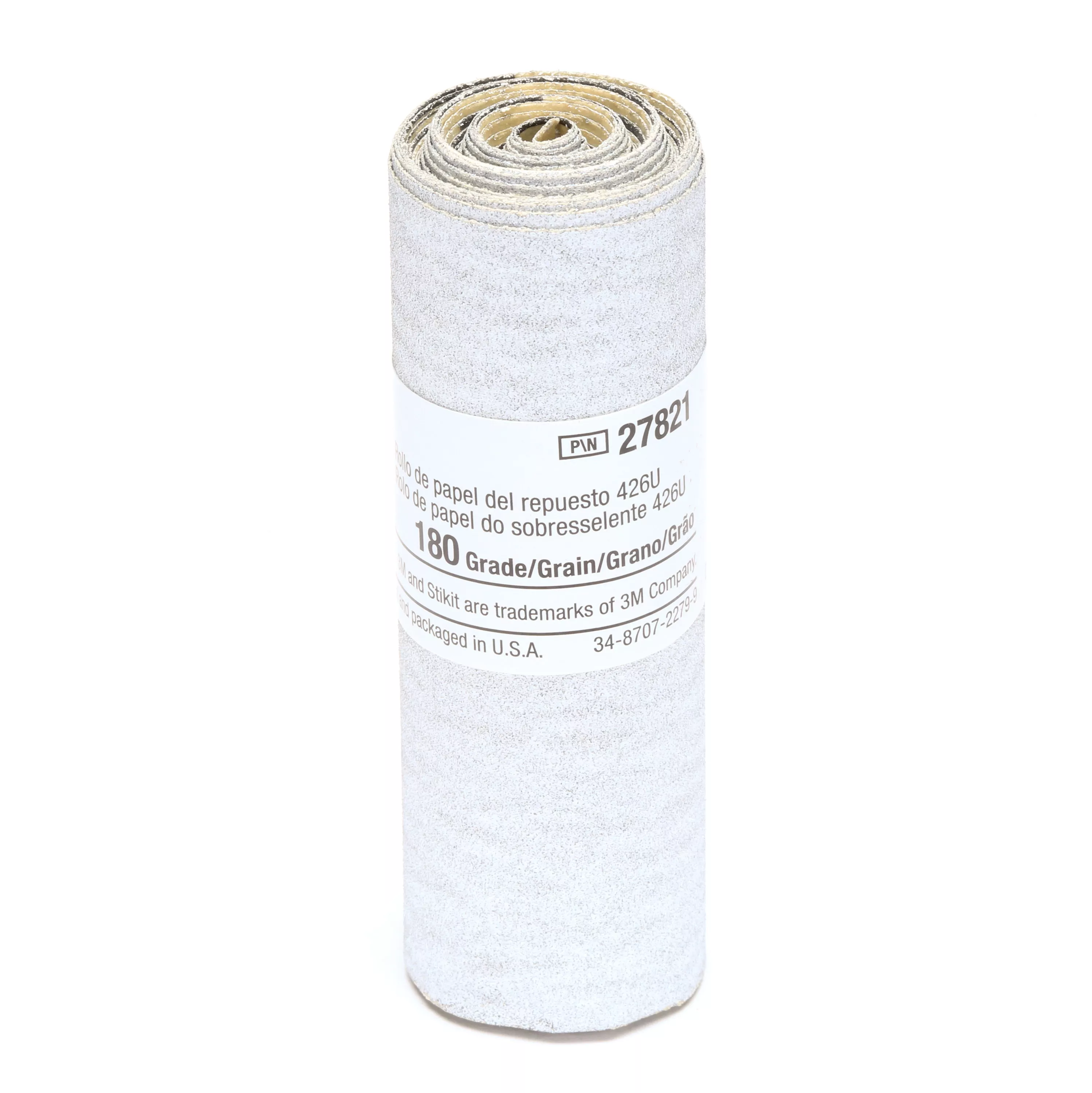 3M™ Stikit™ Paper Refill Roll 426U, 3-1/4 in x 85 in 180 A-weight,
10/Carton, 50 ea/Case