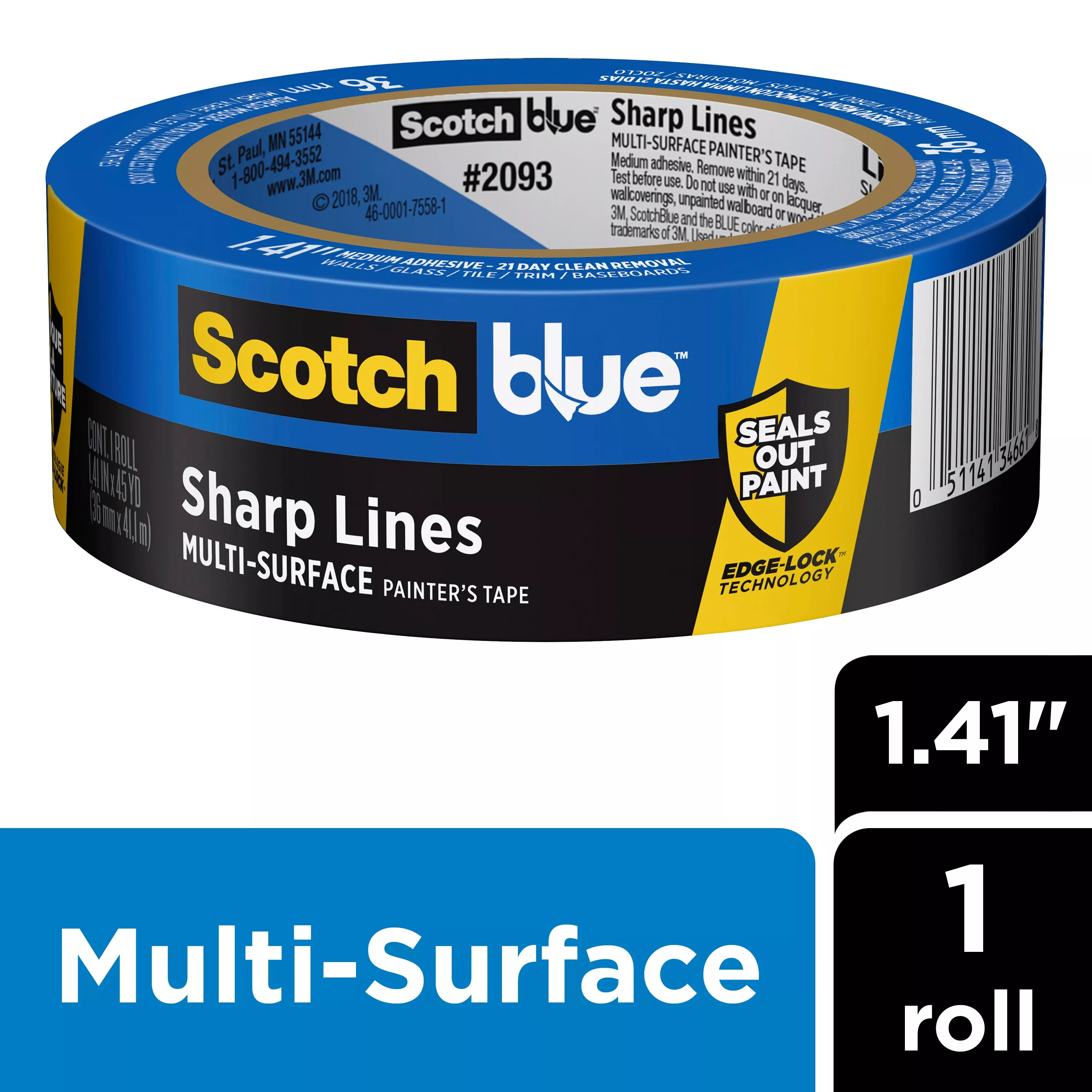 SKU 7100184850 | ScotchBlue™ Sharp Lines Painter's Tape 2093-36NC