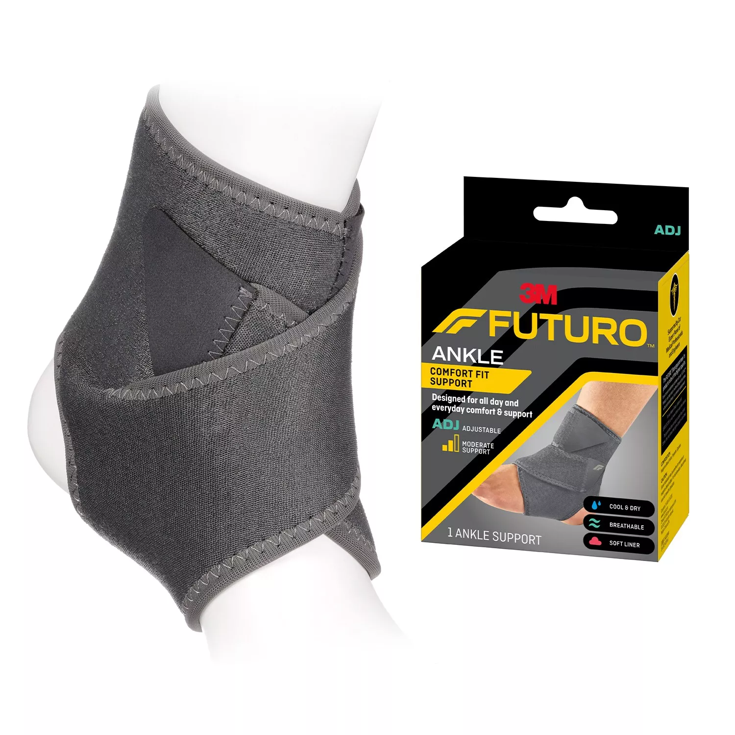 FUTURO™ Comfort Fit Ankle Support 04037ENR, Adjustable