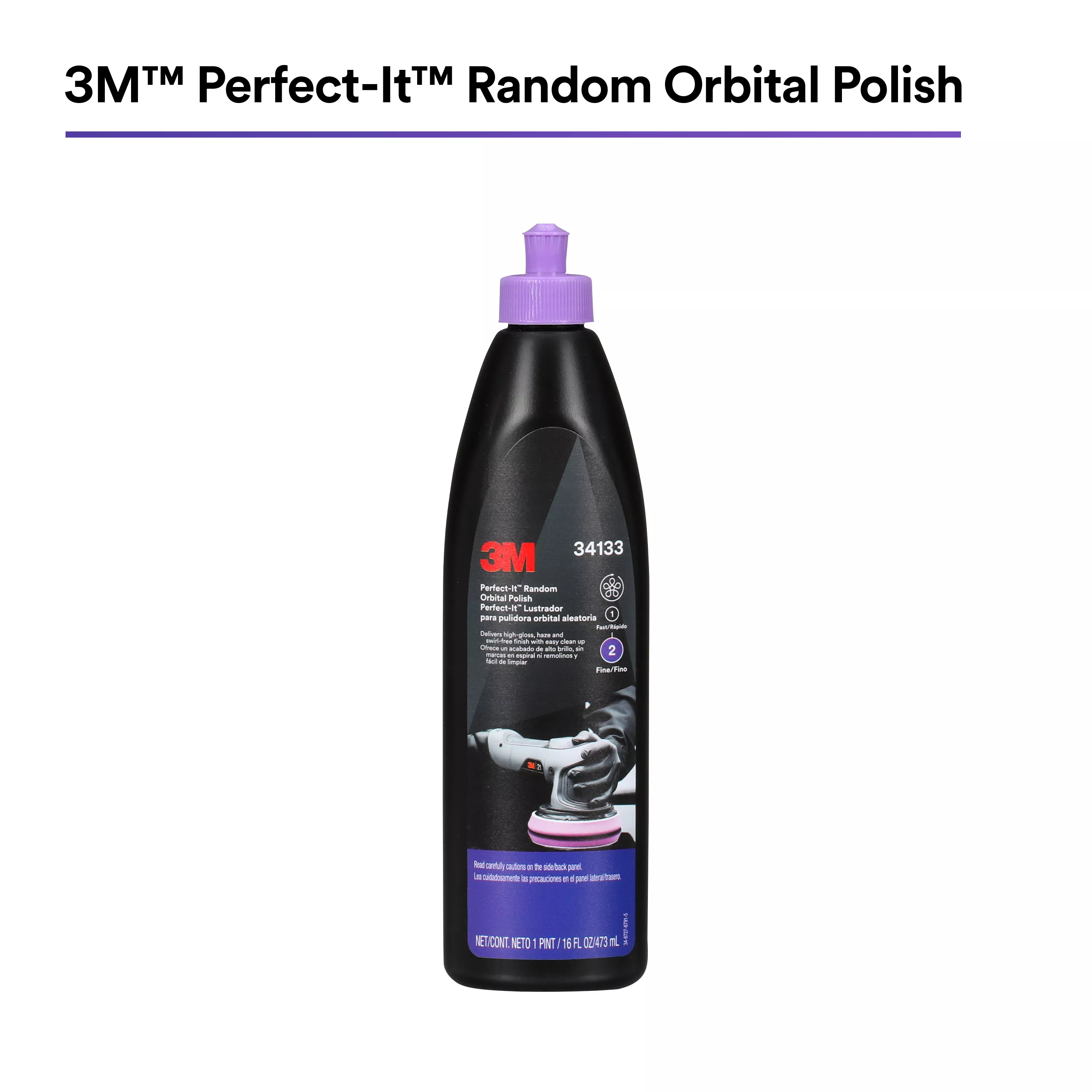 3M™ Perfect-It™ Random Orbital Polish 34133, 1 Pint (16 fl oz/473 mL), 6/Case